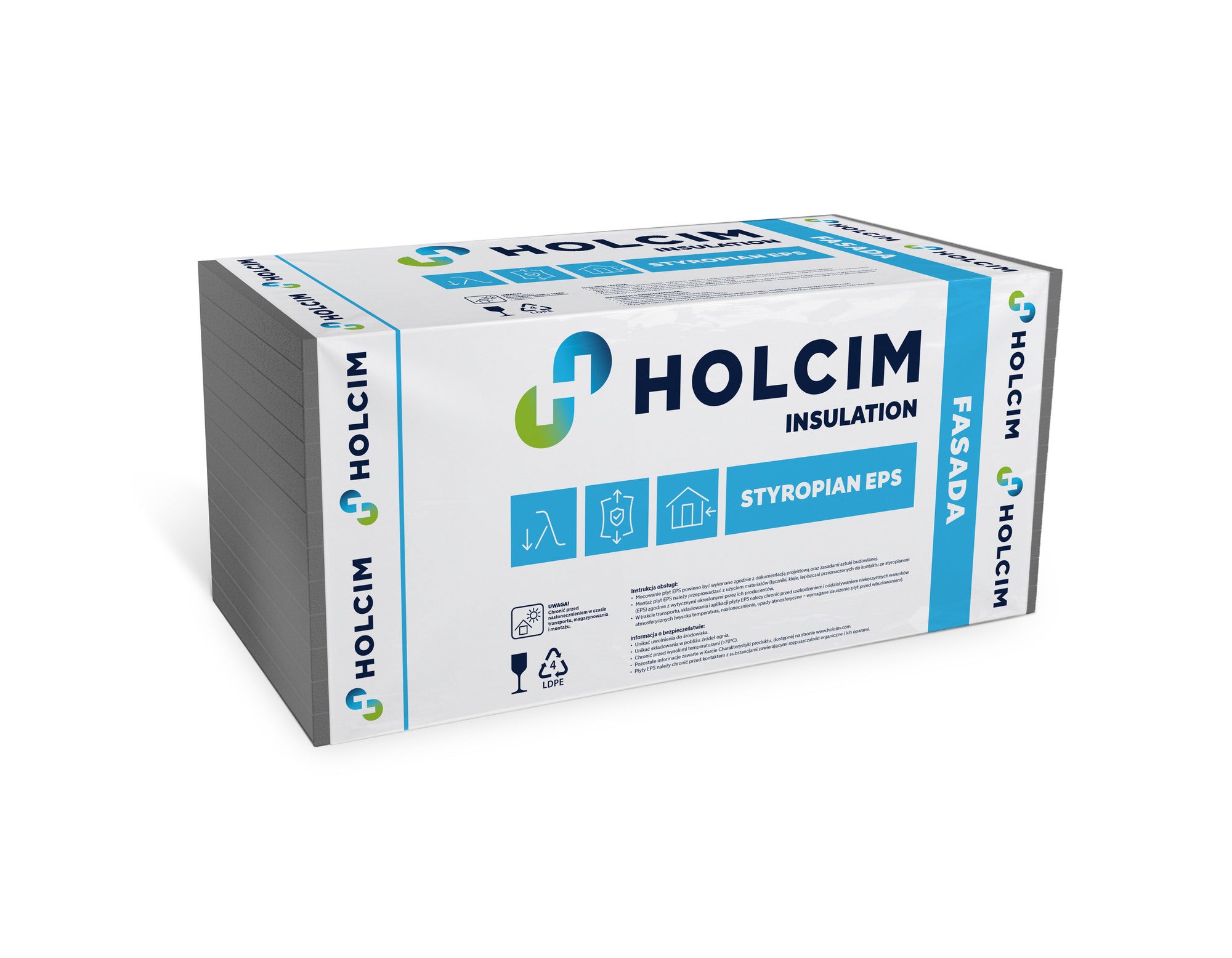 Styropian Holcim Fasada Standard 33 5cm EPS 0.033 W/(mK) 6 m2 1