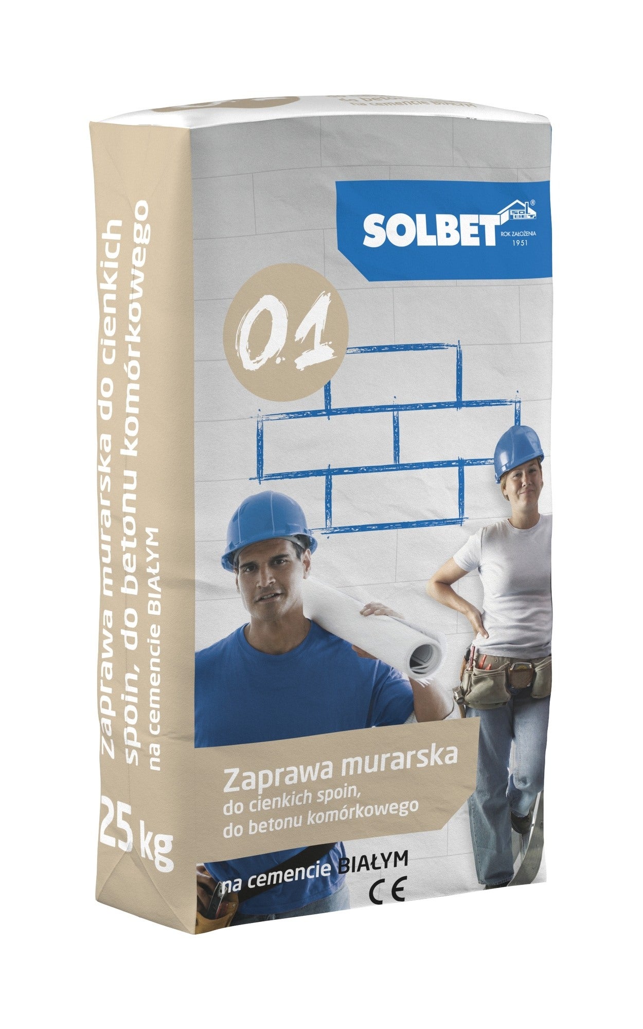 Zaprawa murarska cienkowarstwowa Solbet M5 01 25 kg 0