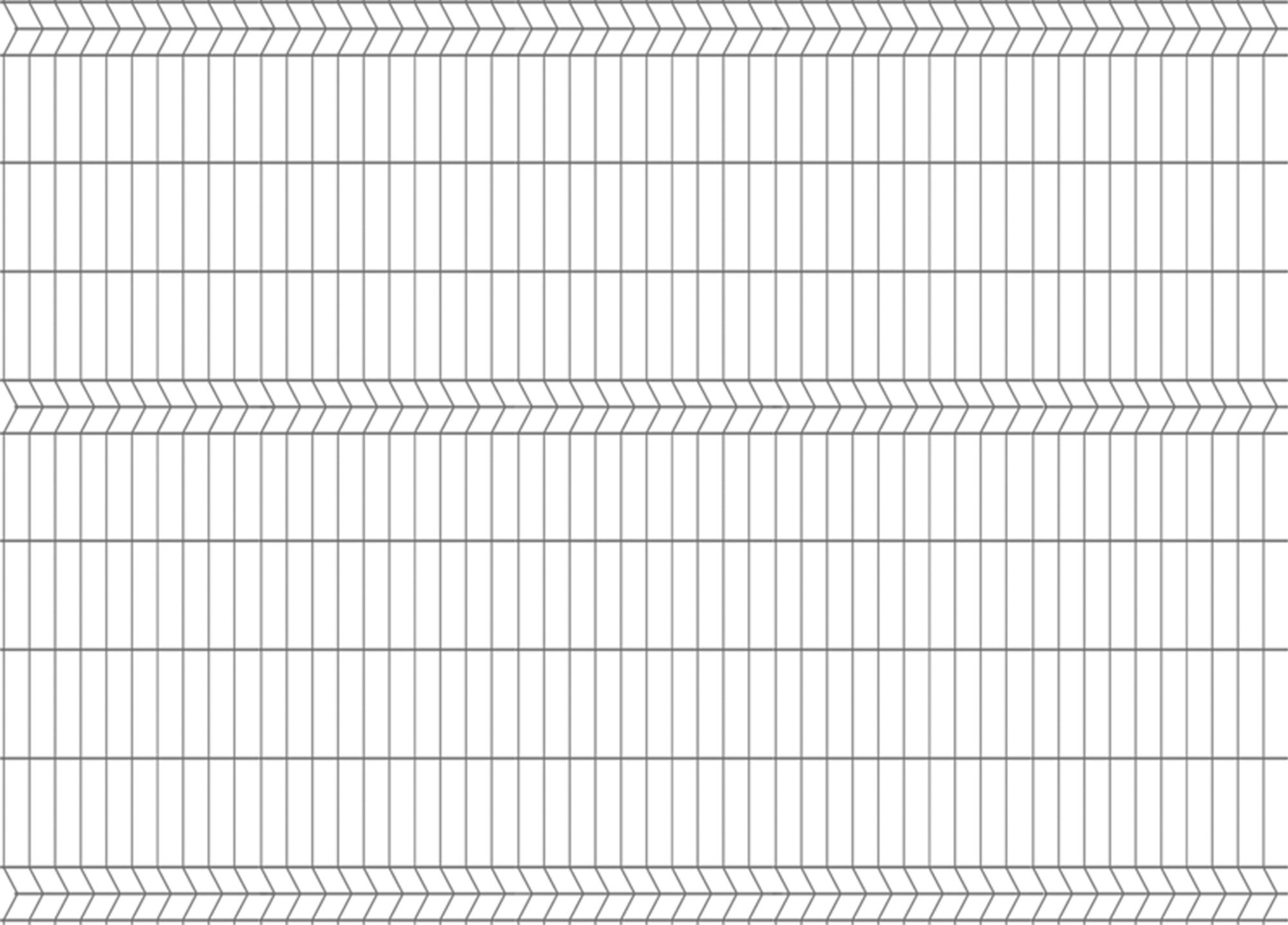 Panel ogrodzeniowy 3D ocynk, 172x250 cm, oczko 50x200 mm, drut 4 mm