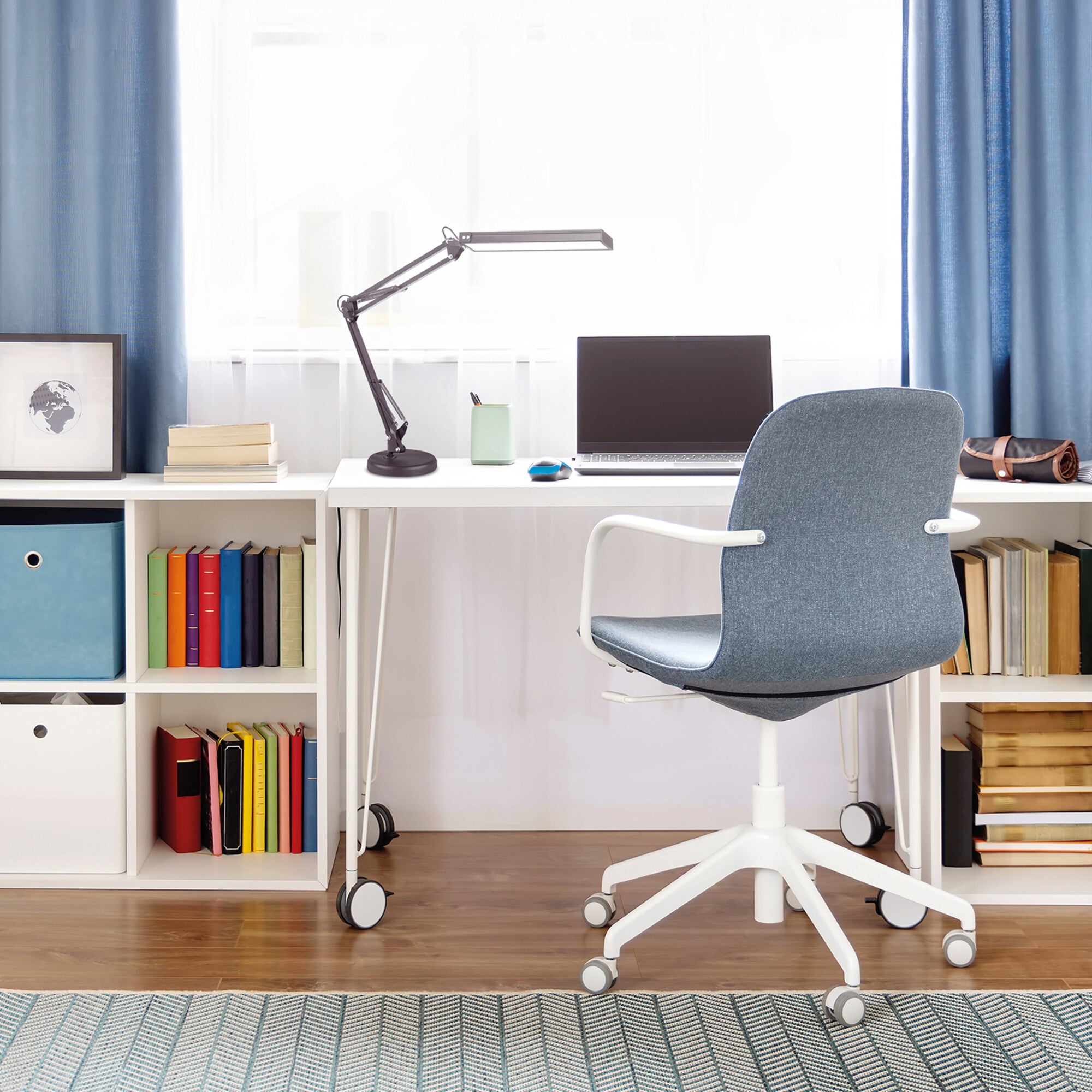 Lampka biurkowa Led Tenuix 14W 800lm USB-A ściemnialna czarna 1