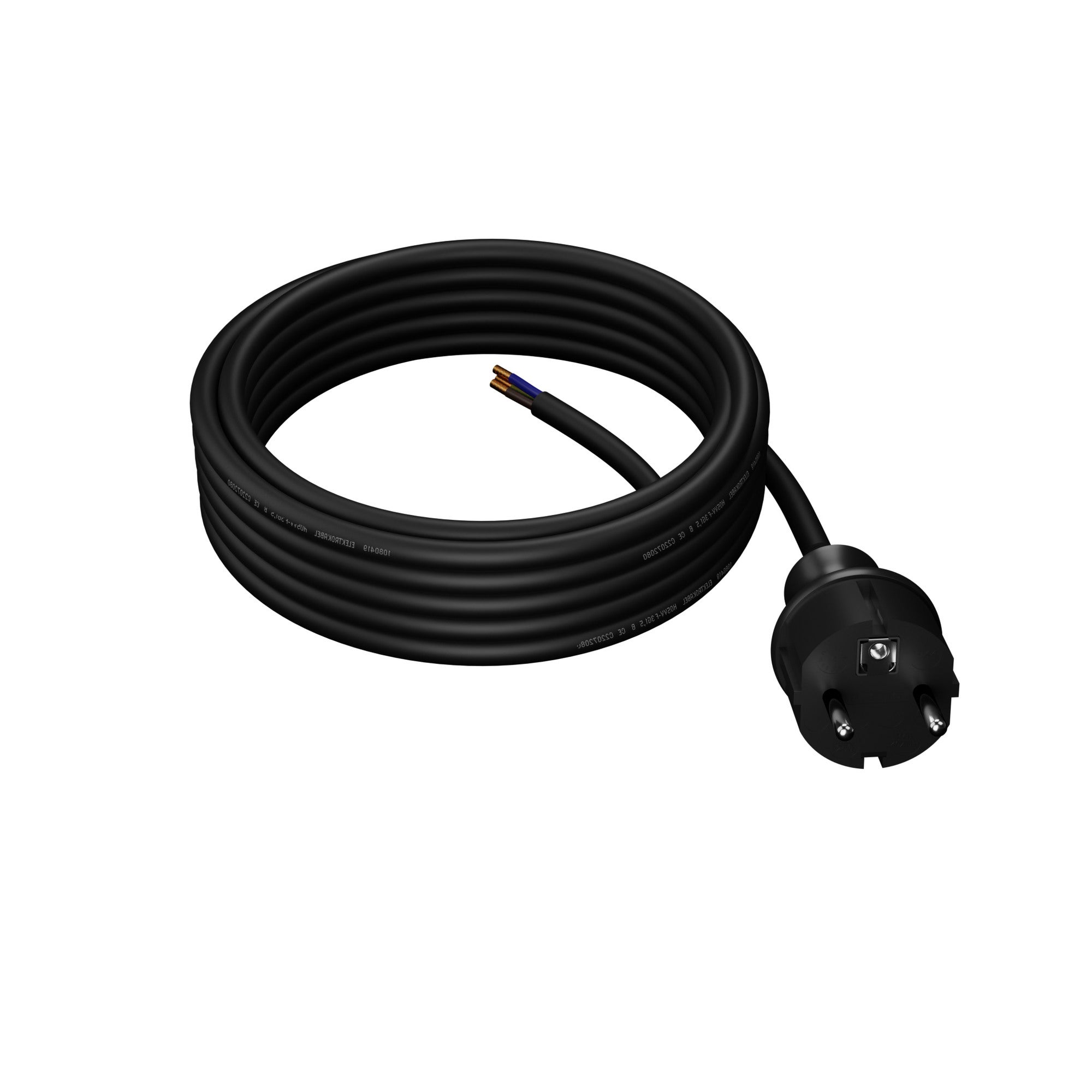 Przewód z wtyczką 5m 3X1.5 guma 2