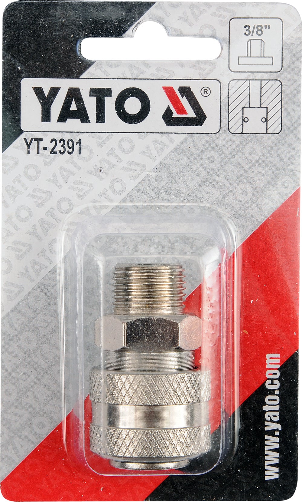 Szybkozłącze - gniazdo D, gwint zewn. 3/8" 1