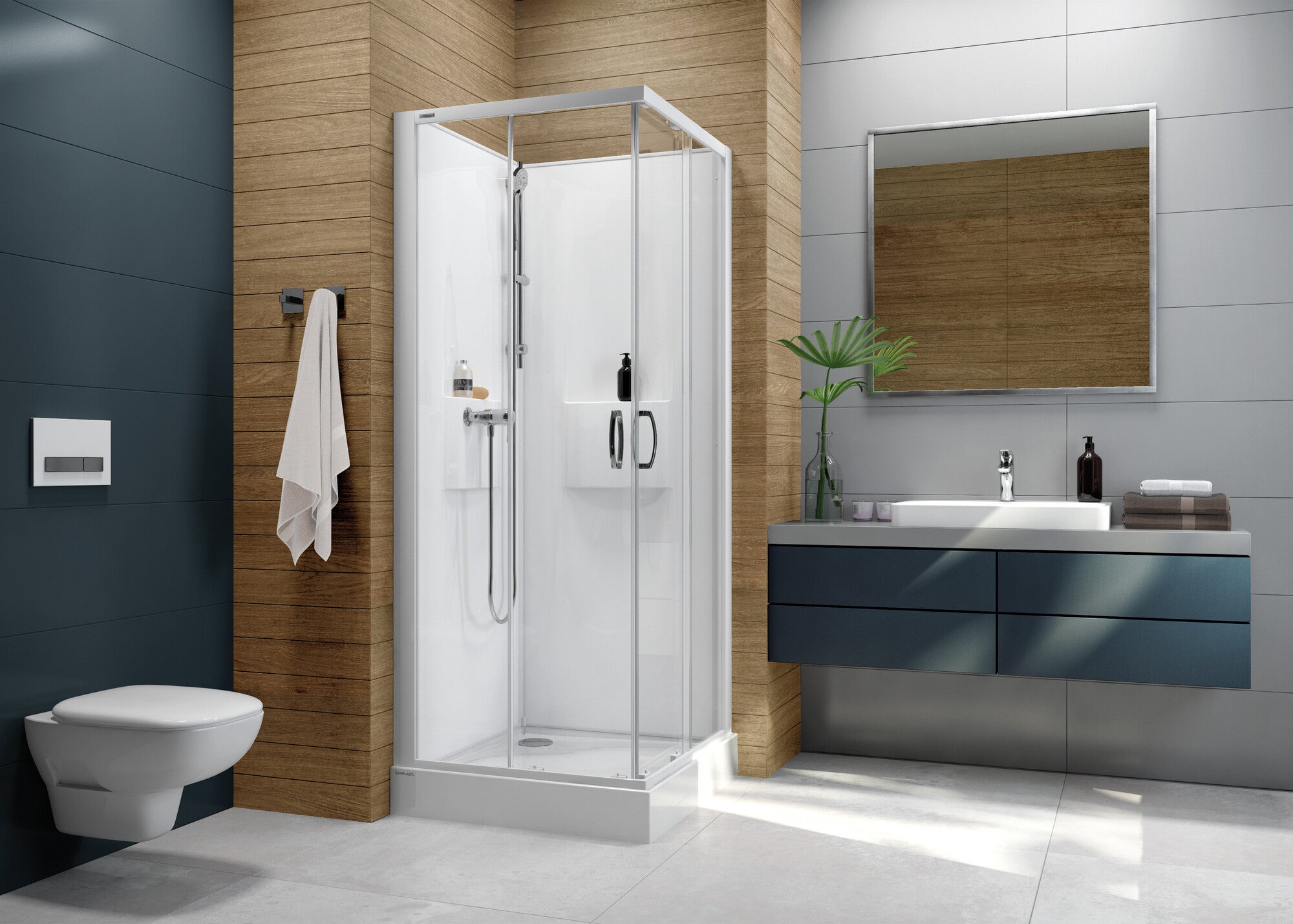 Kabina prysznicowa Sanplast Basic 80x100 cm 1