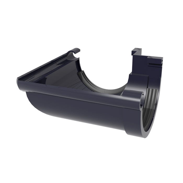 Łącznik kątowy zewnętrzny G80, grafitowy PVC Scala Plastics