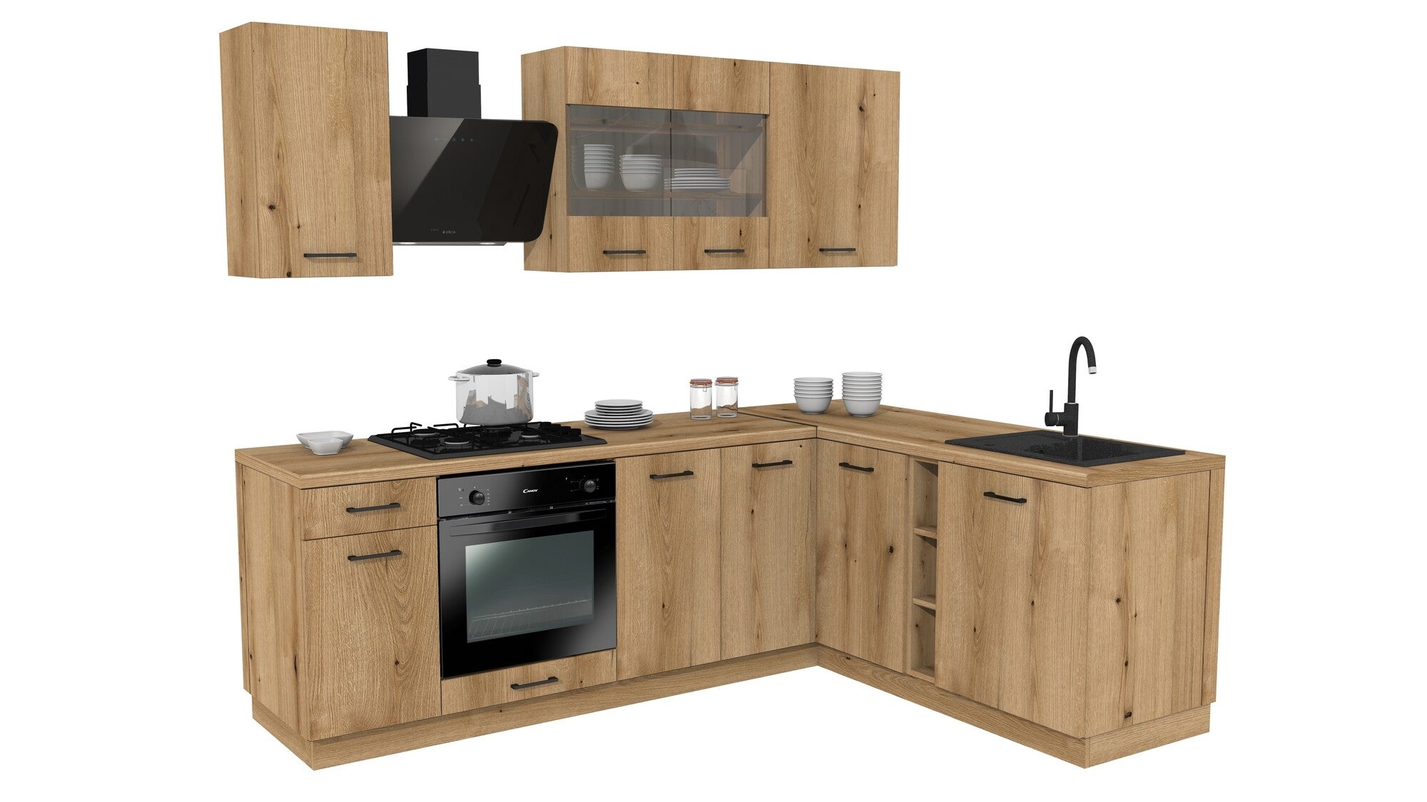 Korpus szafki kuchennej górny pod zabudowę okapu dąb evoke 60cm 1