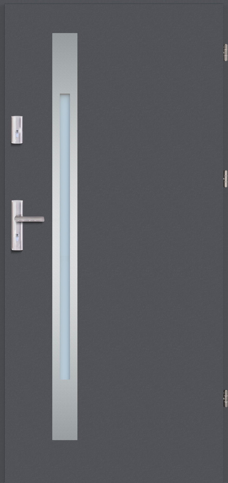 Dzrzwi wejściowe Toledo Inox 80 cm lewe antracyt 0
