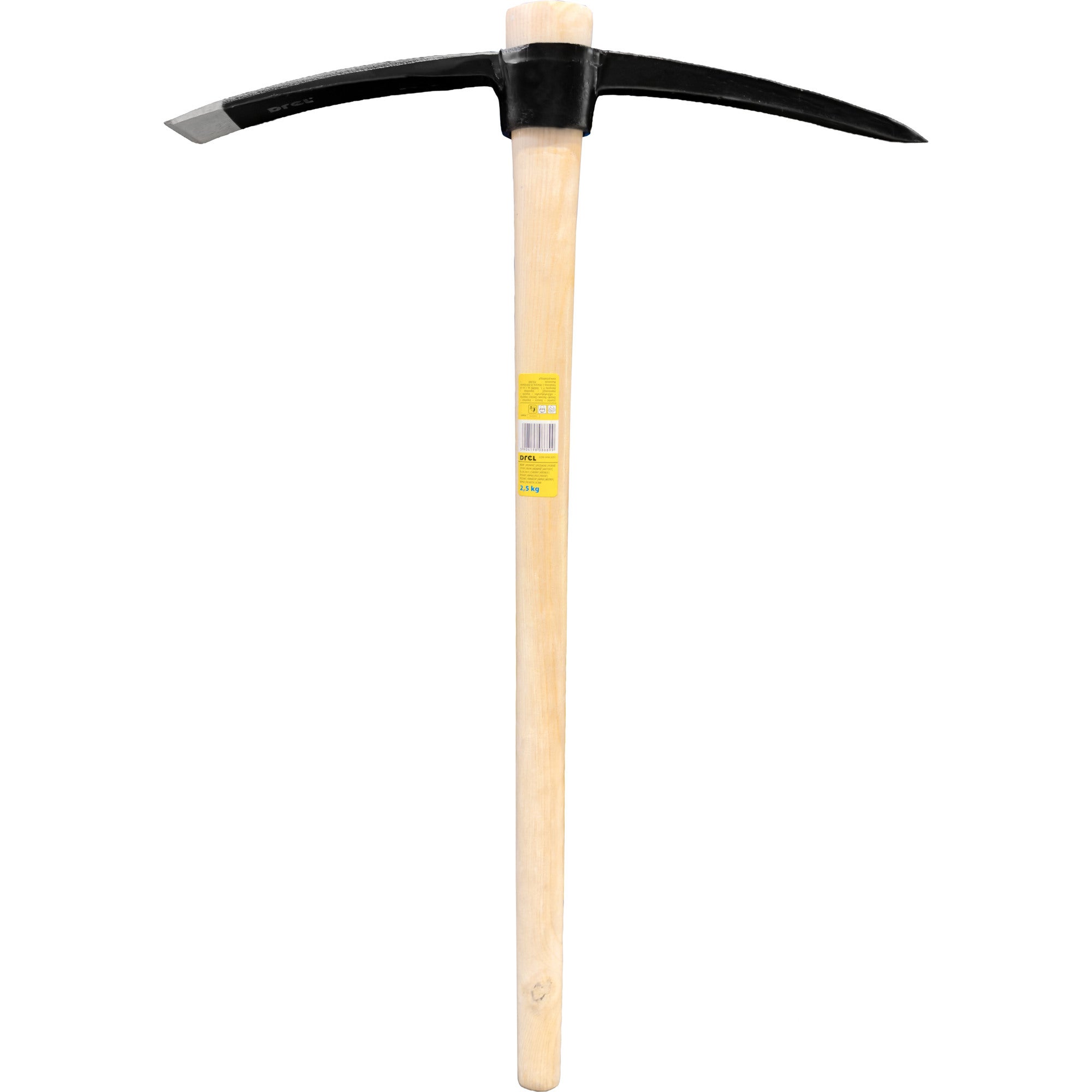 Kilof 2.5 kg, drewniany trzonek 90 cm, DREL