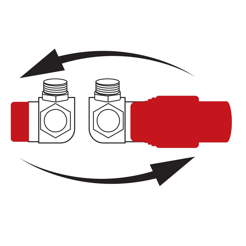 Zestaw termostatyczny osiowy z głowicą i zaworem powrotnym, biały 1