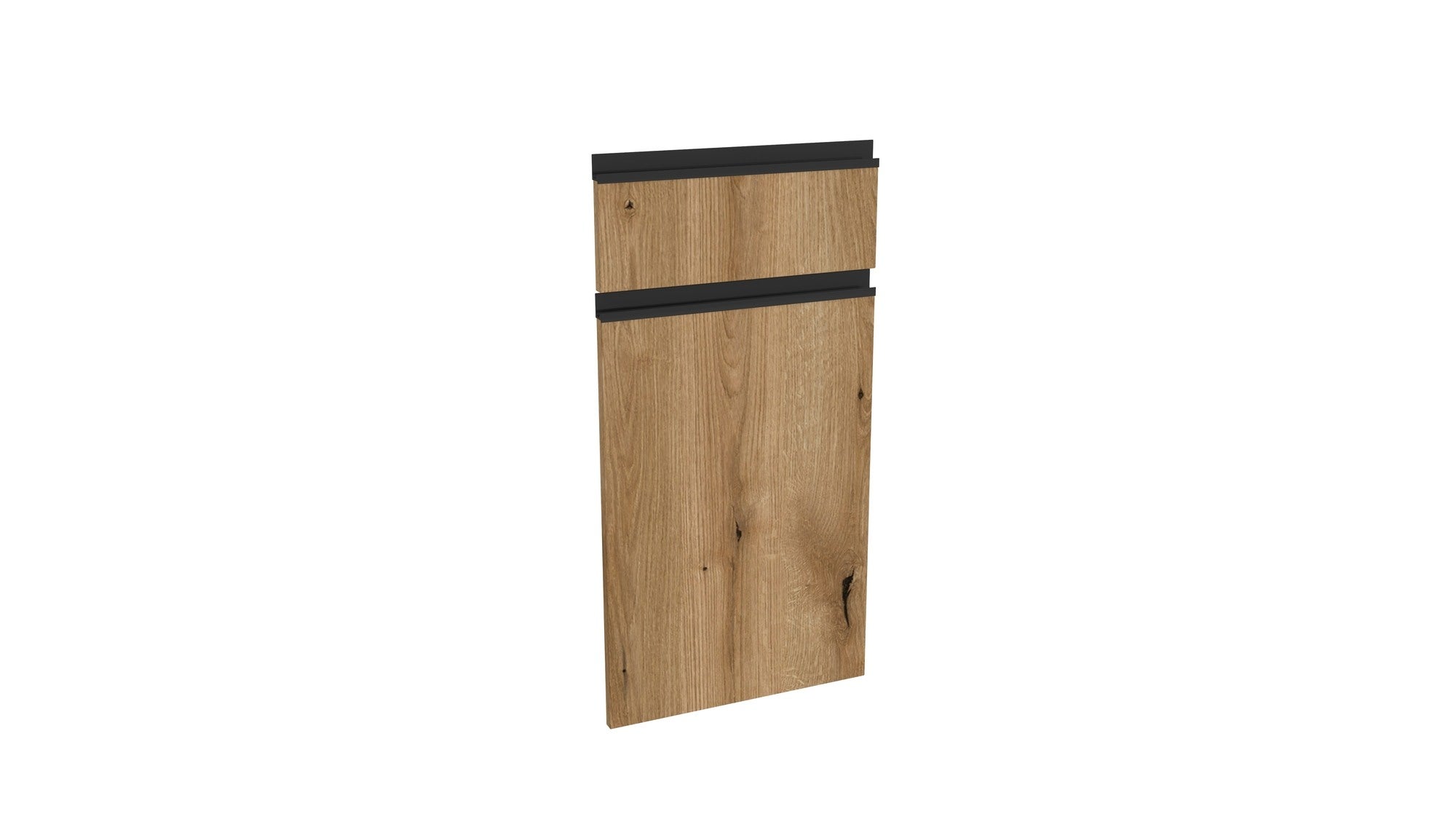 Front kuchenny do szafki z 2 szufladami Dąb Evoke 40x14, 40x57 cm z uchwytem w kolorze czarnym Tafla L