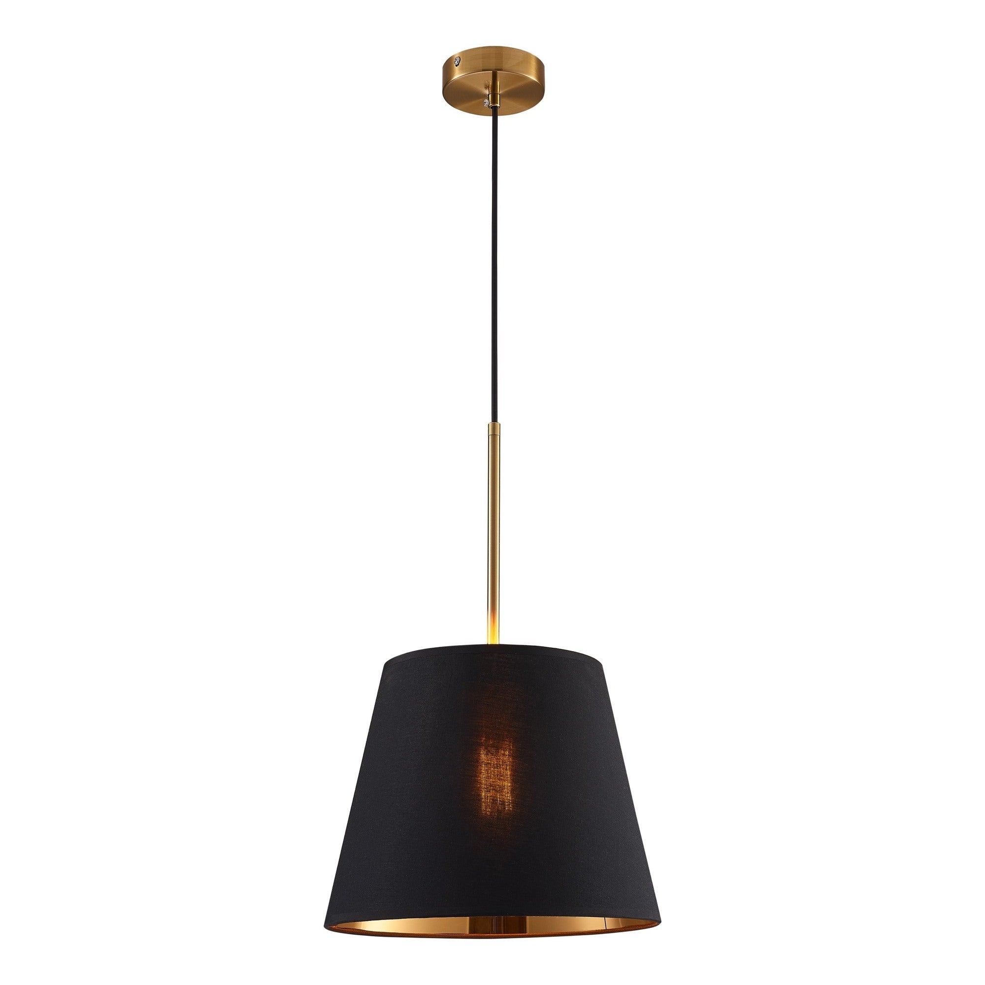 Lampa wisząca Elena 1xE27 czarna/złota 1