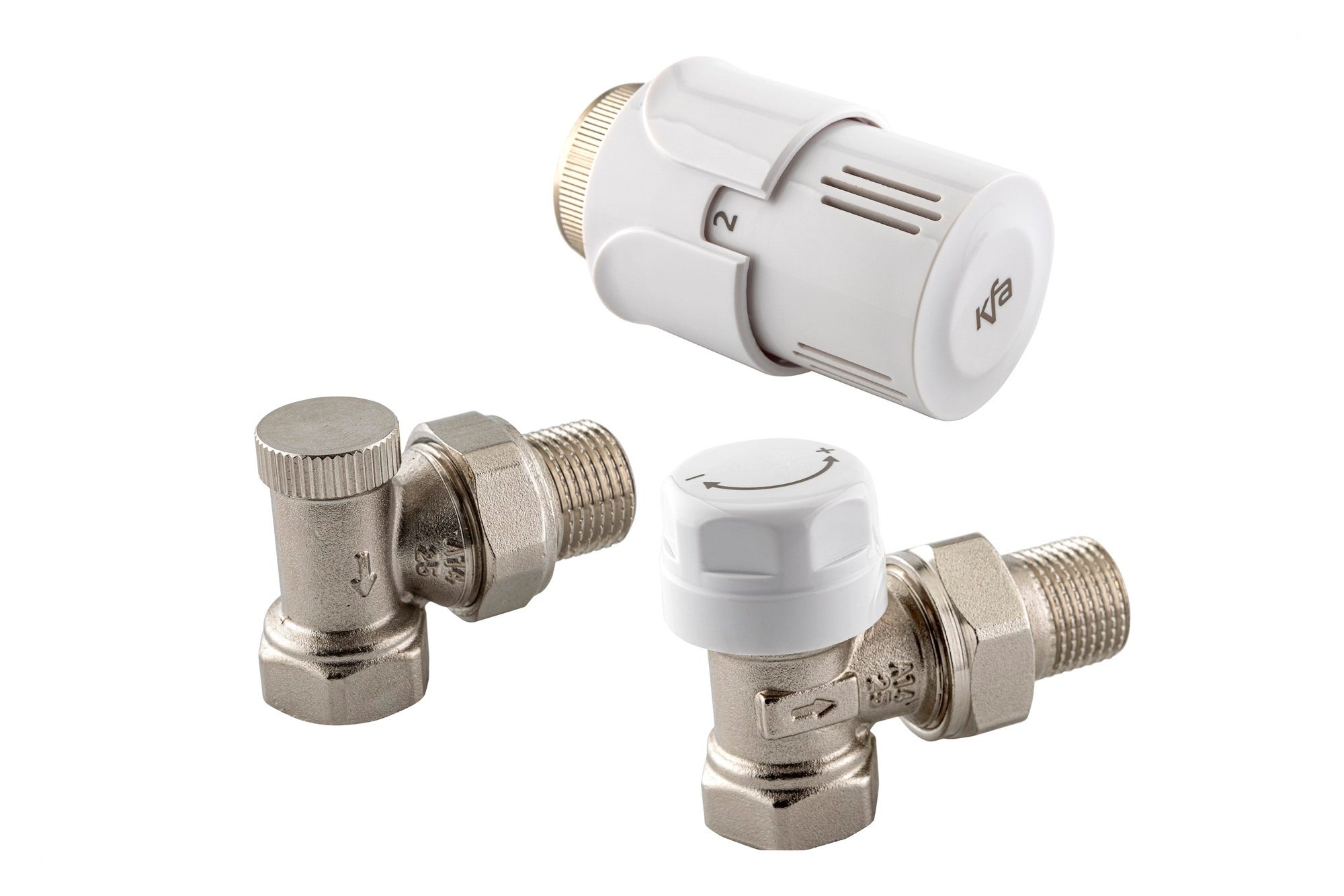 Zestaw termostatyczny kątowy 1/2 biały