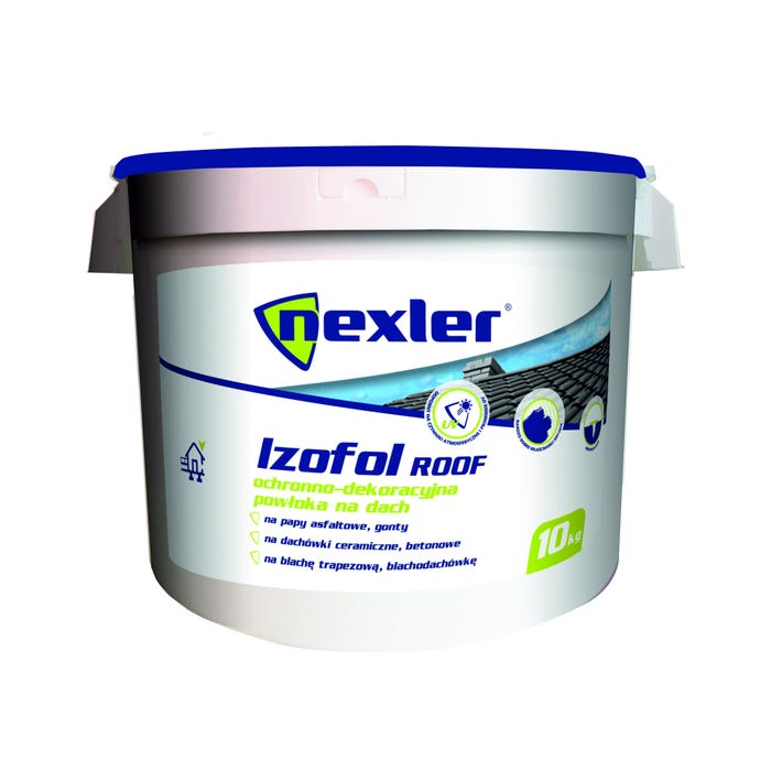 Powłoka izolacyjno-dekoracyjna Nexler Izofol Roof, grafit, 10 kg