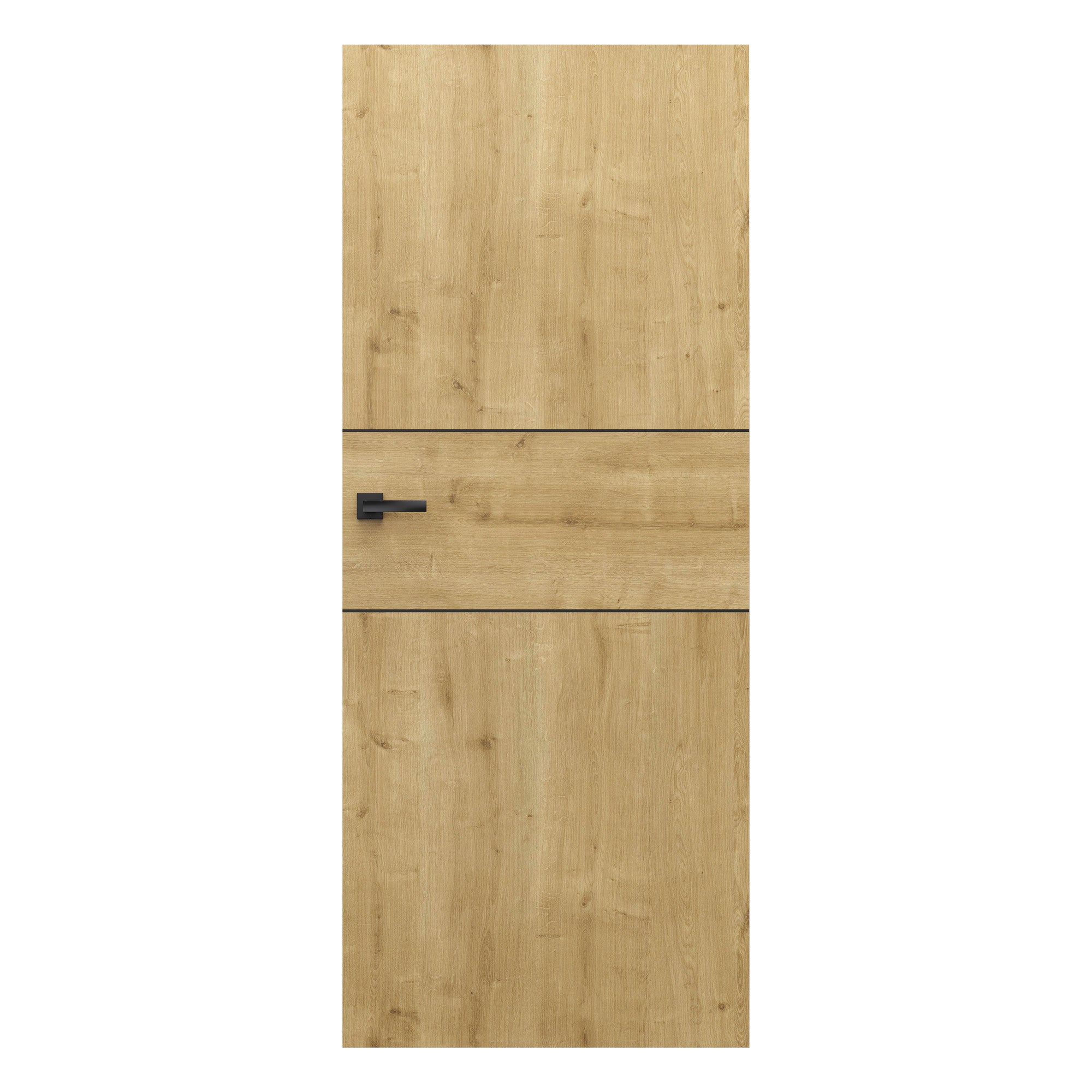 Skrzydło pokojowe Level C2 bezprzylgowe 90 prawe dąb angielski