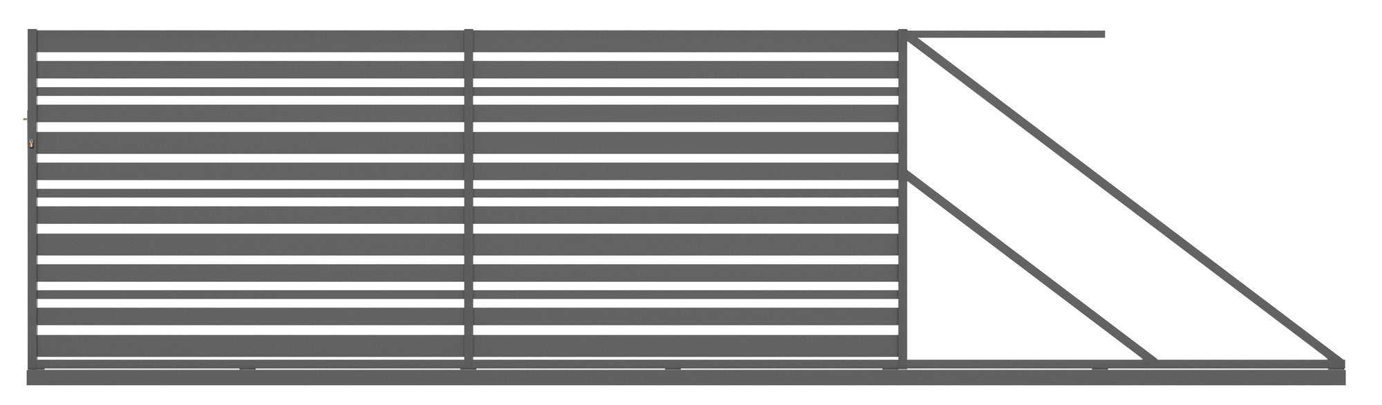 Brama ogrodzeniowa przesuwna Ksenia antracyt, 150x400 cm, prawa 0