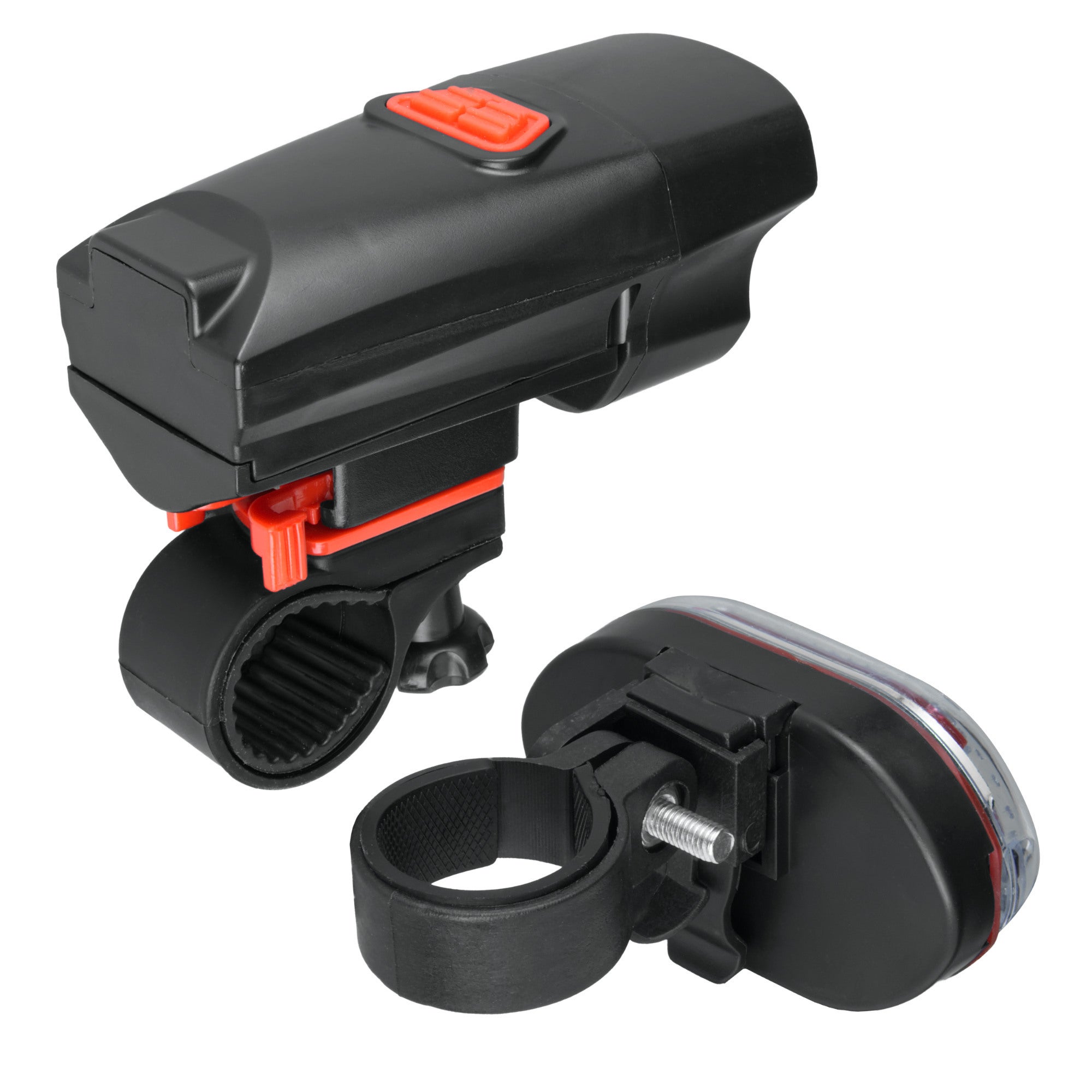 Zestaw latarek rowerowych przód+tył 5xAAA 100lm 1