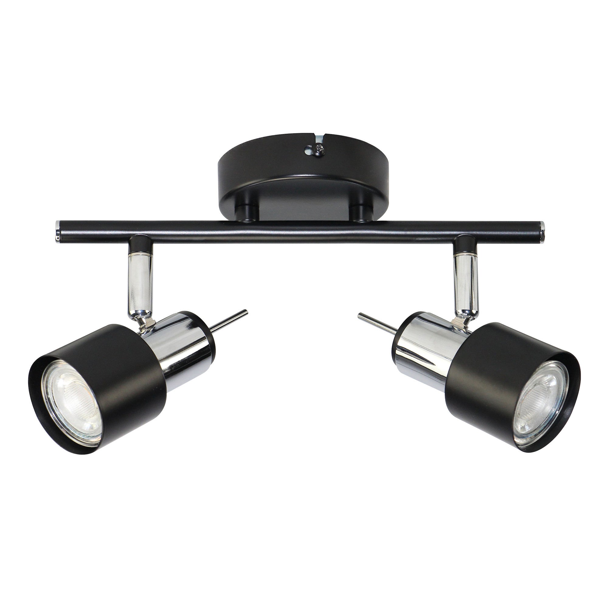 Lampa ścienno-sufitowa STERNA 2xGU10 kolor czarny, listwa, obrotowa