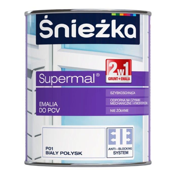 Emalia do PCV Śnieżka Supermal biały 0,75ll