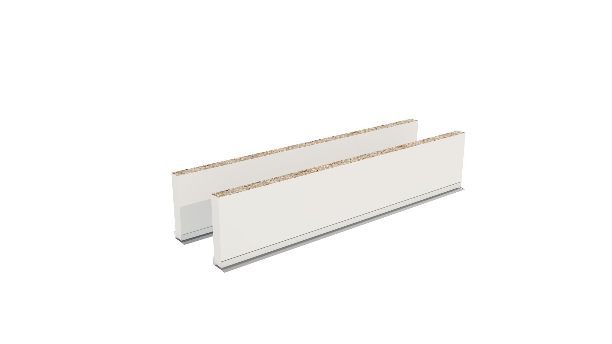 Cokół boczny z uszczelką płyta biała korpusowa 507x150mm 2 szt.