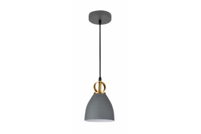 Oprawa sufitowa KERALA  1x E27, szara, średnica 16cm, materiał metal