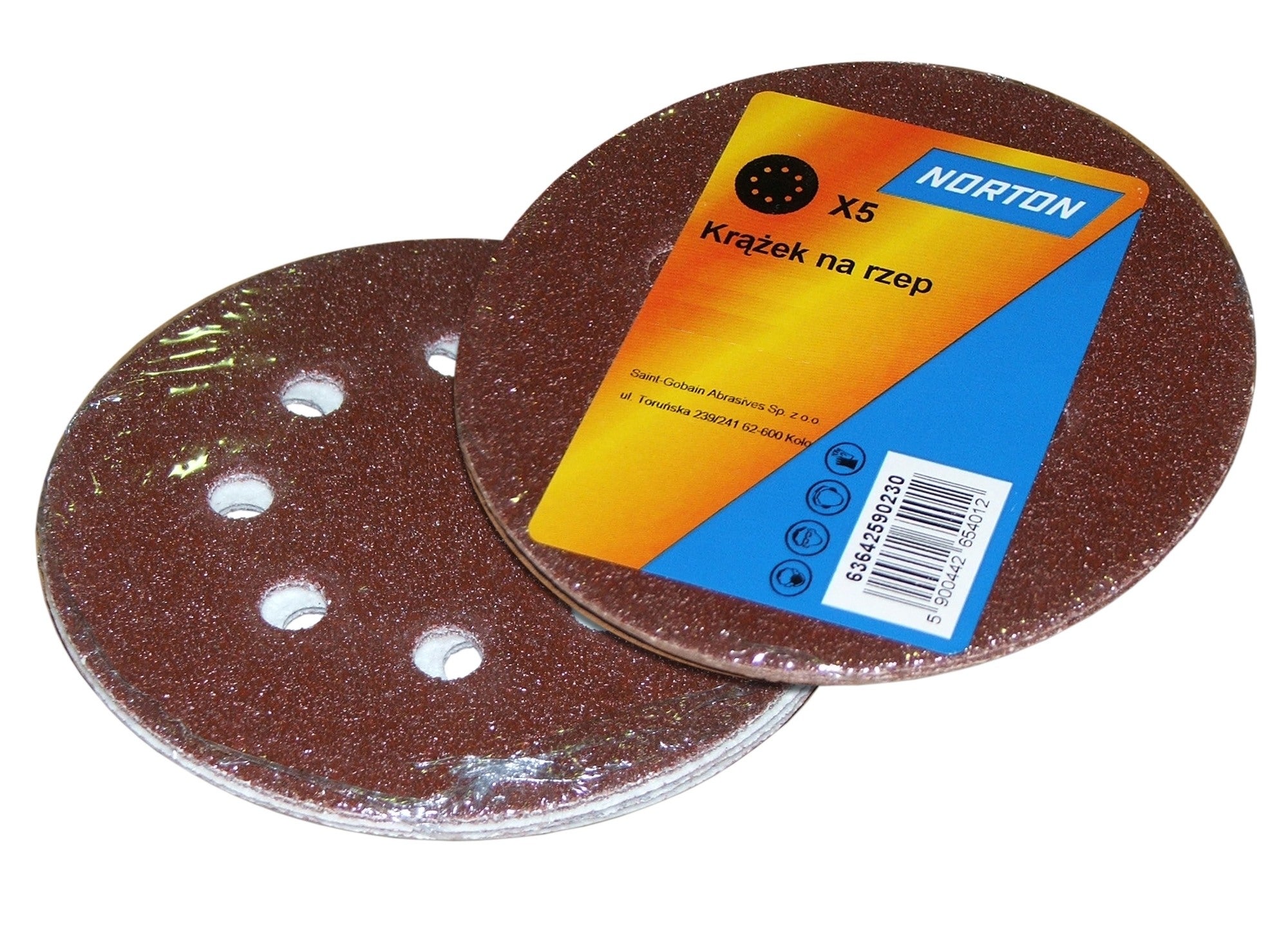 Krążek ścierny 125 mm 8 otworów P80, 5 szt. 0