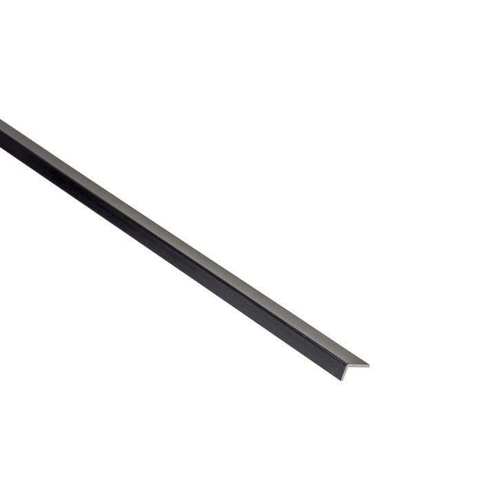 Kątownik aluminiowy czarny szczotkowany 11x6x1mm 1m