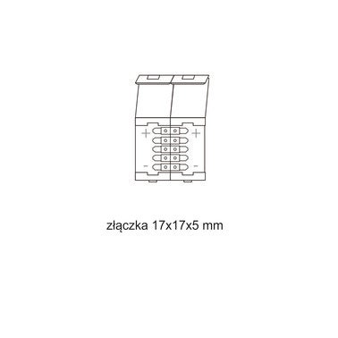Złącze stałe do taśm LED RGBW 12mm 5 pin dwustronne 12 24V DC 3A 1