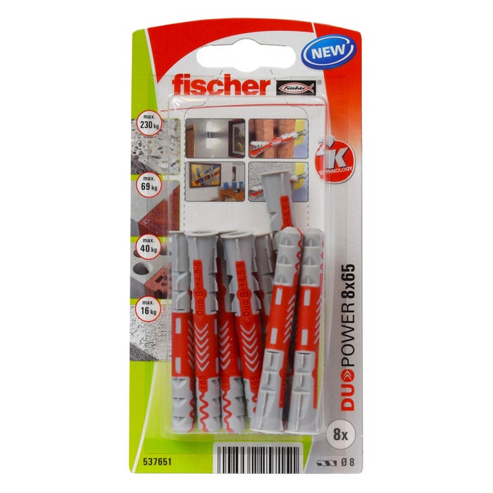 Kołek uniwersalny Duopower 8.0x65 mm