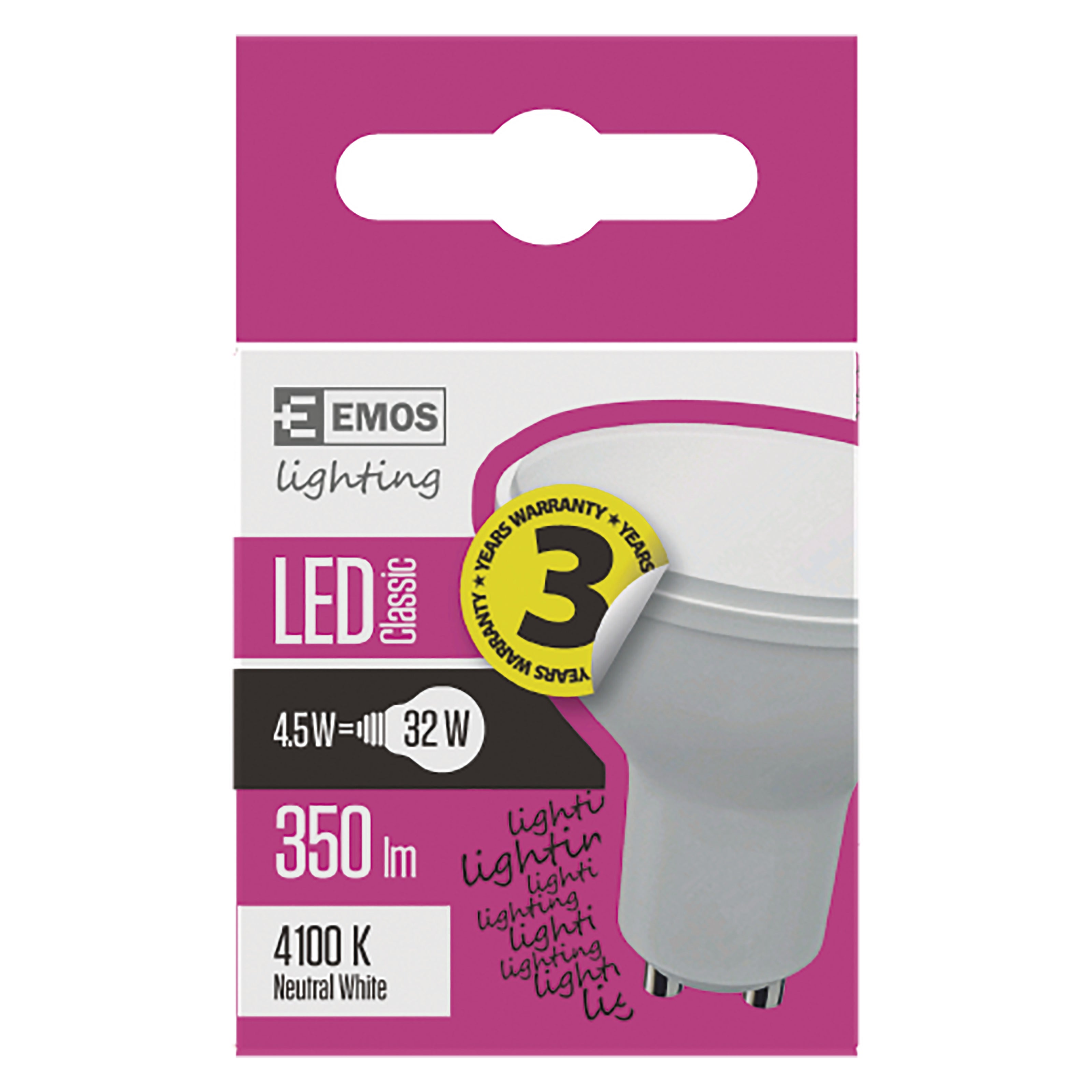 Żarówka LED GU10 3,8W 320lm 4000K 3