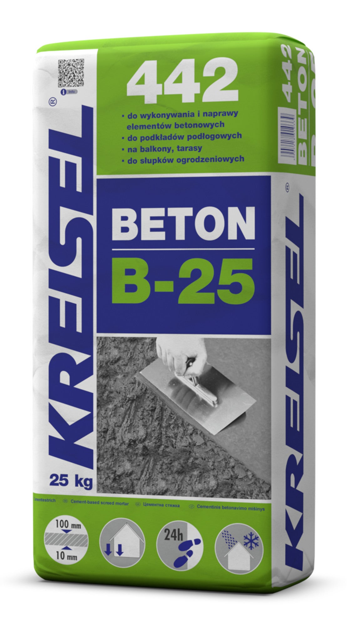 Podkład podłogowy Beton B-25 Kreisel 442 25 kg, 10-100 mm