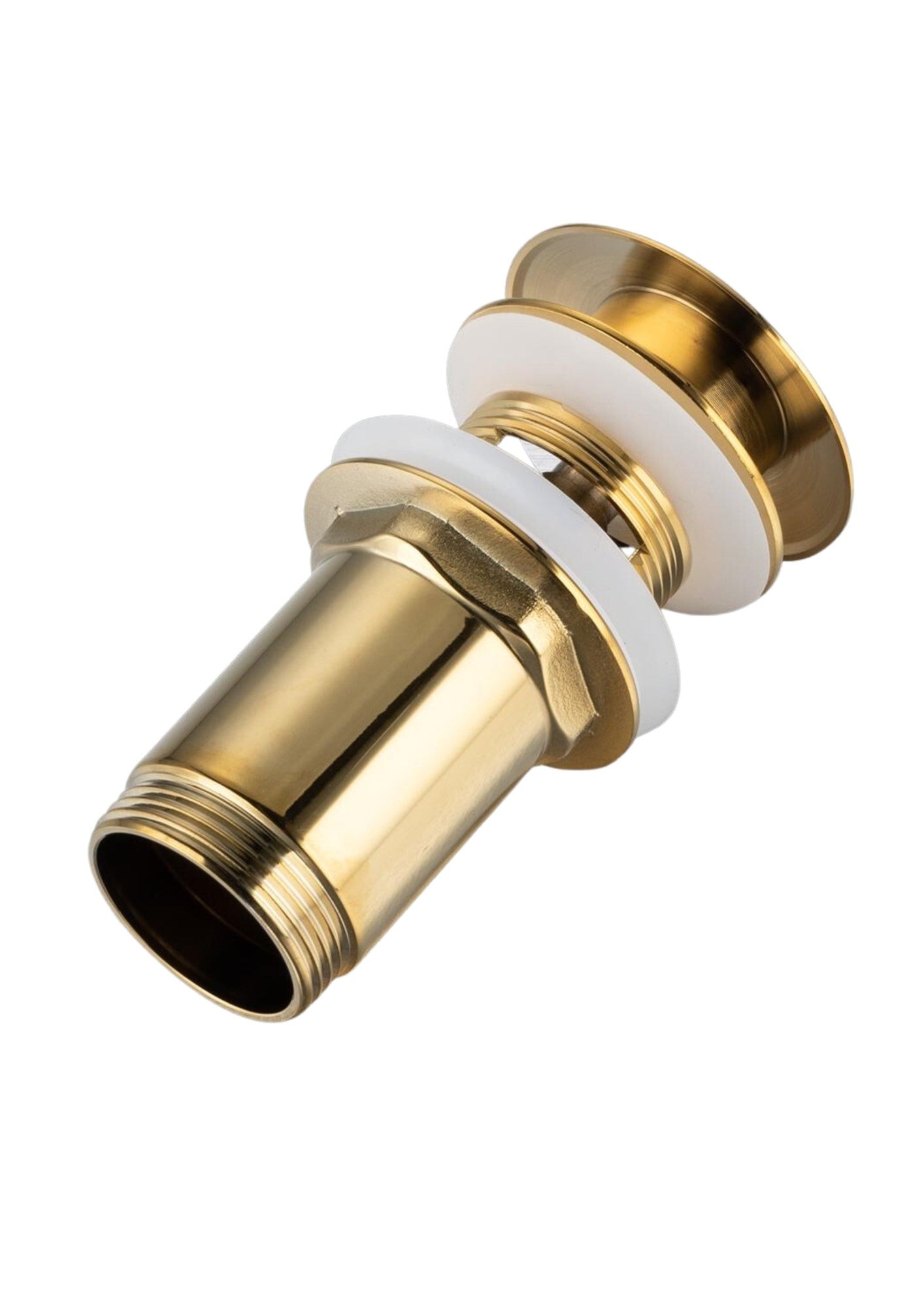 Korek umywalkowy mosiężny klik-klak, z przelewem, złoty 1