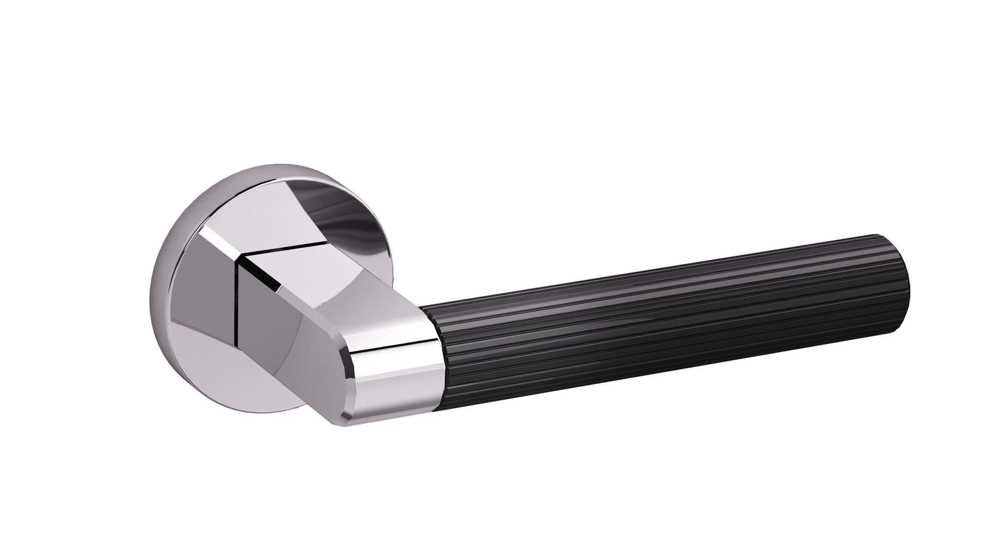 Klamka Luna na rozecie czerń-chrom