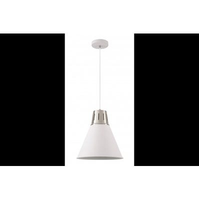 Oprawa sufitowa GIANNI L 1x E27, biało-srebrny, średnica 32cm, materiał metal