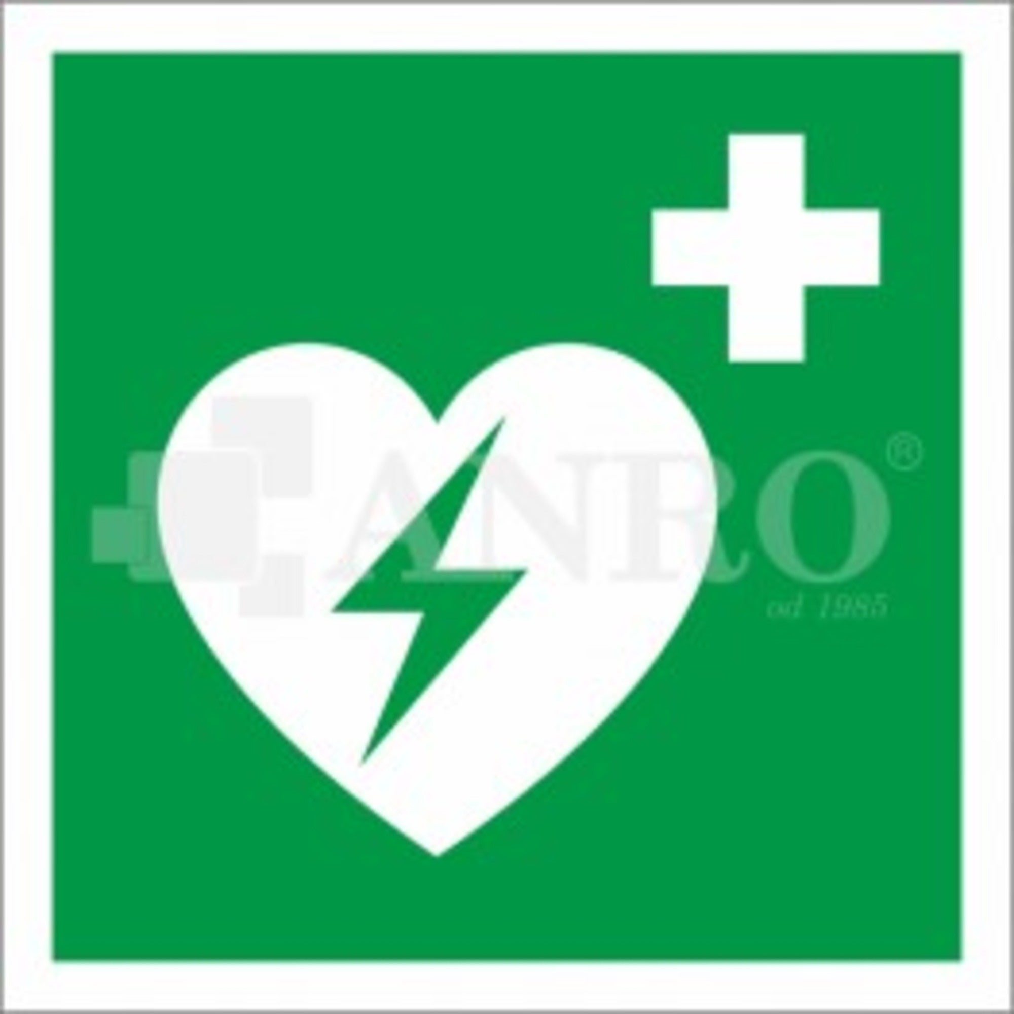 Znak informacyjny AUTOMATYCZNY DEFIBRYLATOR 150x150 mm 0