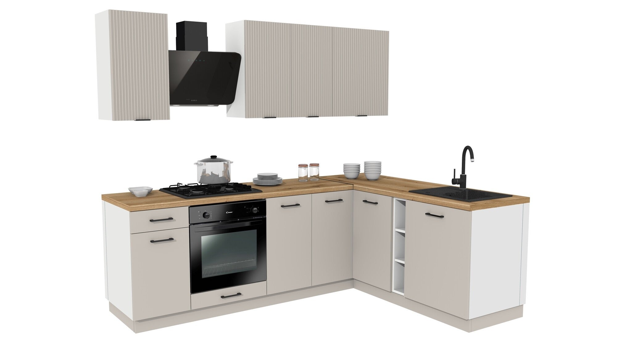 Front kuchenny okapowy ryflowany kaszmir 60 cm uniwersalny 1