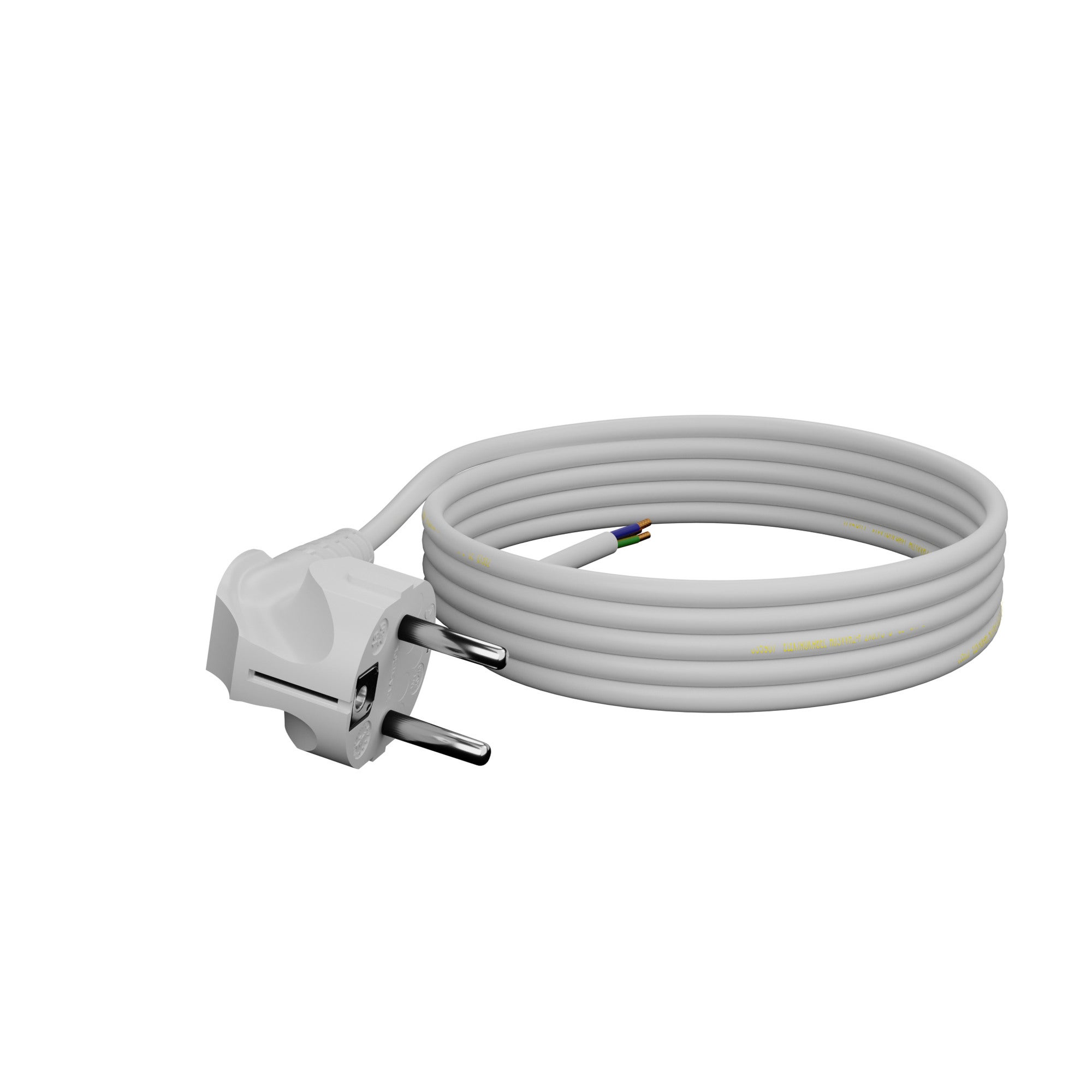 Przewód z wtyczką 3m 3x1 biały 1