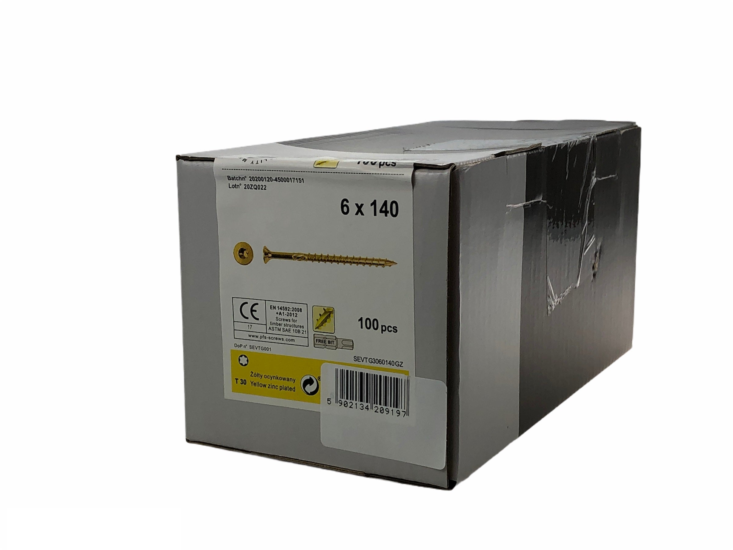 Wkręt konstrukcyjny 6.0x140 mm (100 szt.) 1