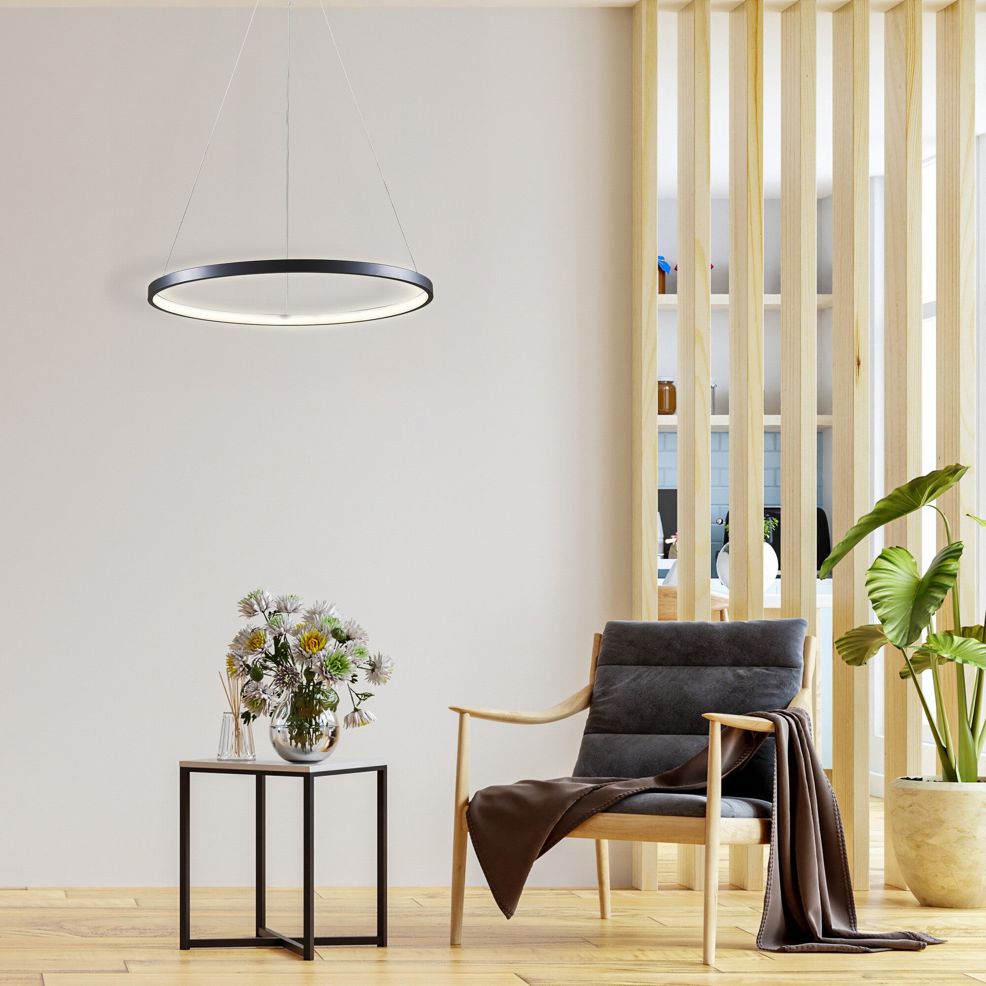 Lampa wisząca LED Lea 25W 3000lm czarna 4