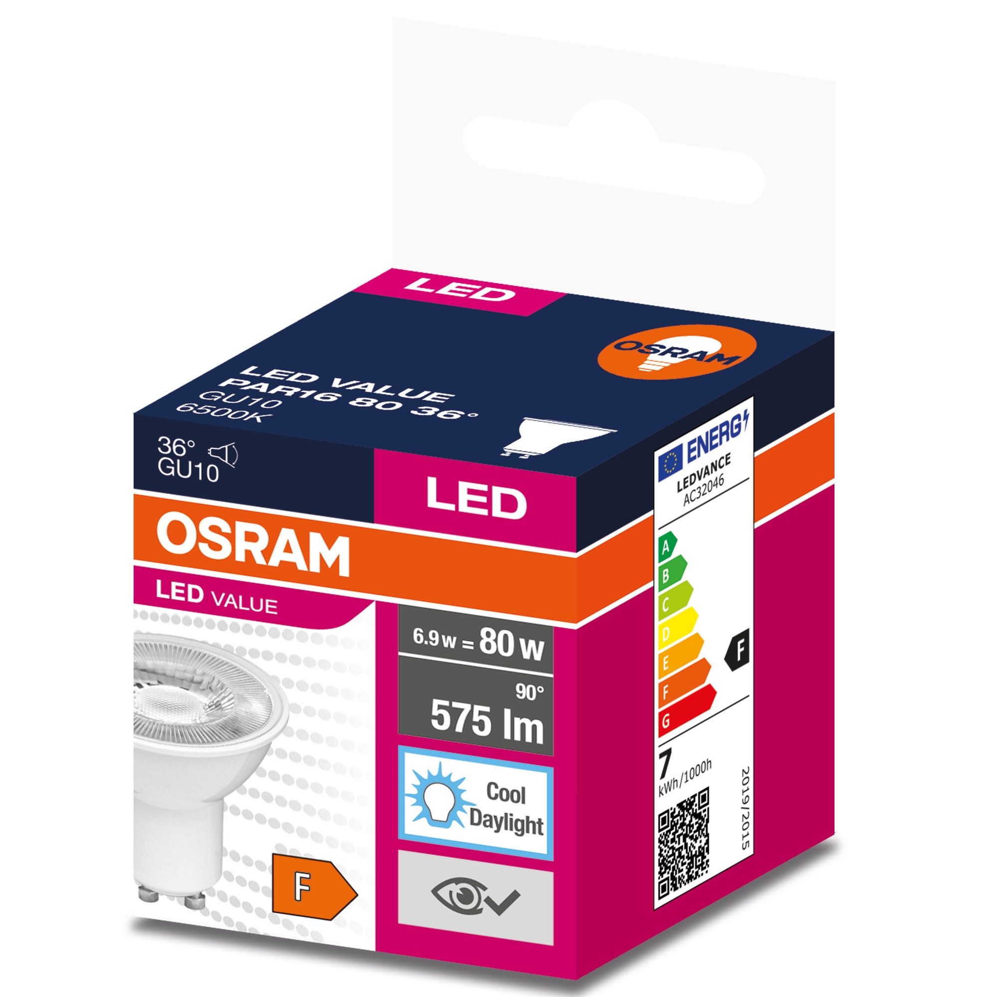 Żarówka LED GU10 6,9W 575lm 6500K 2