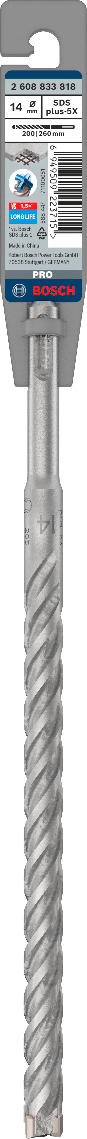Wiertło SDS-Plus-5X 14x200x260 mm BOSCH 1
