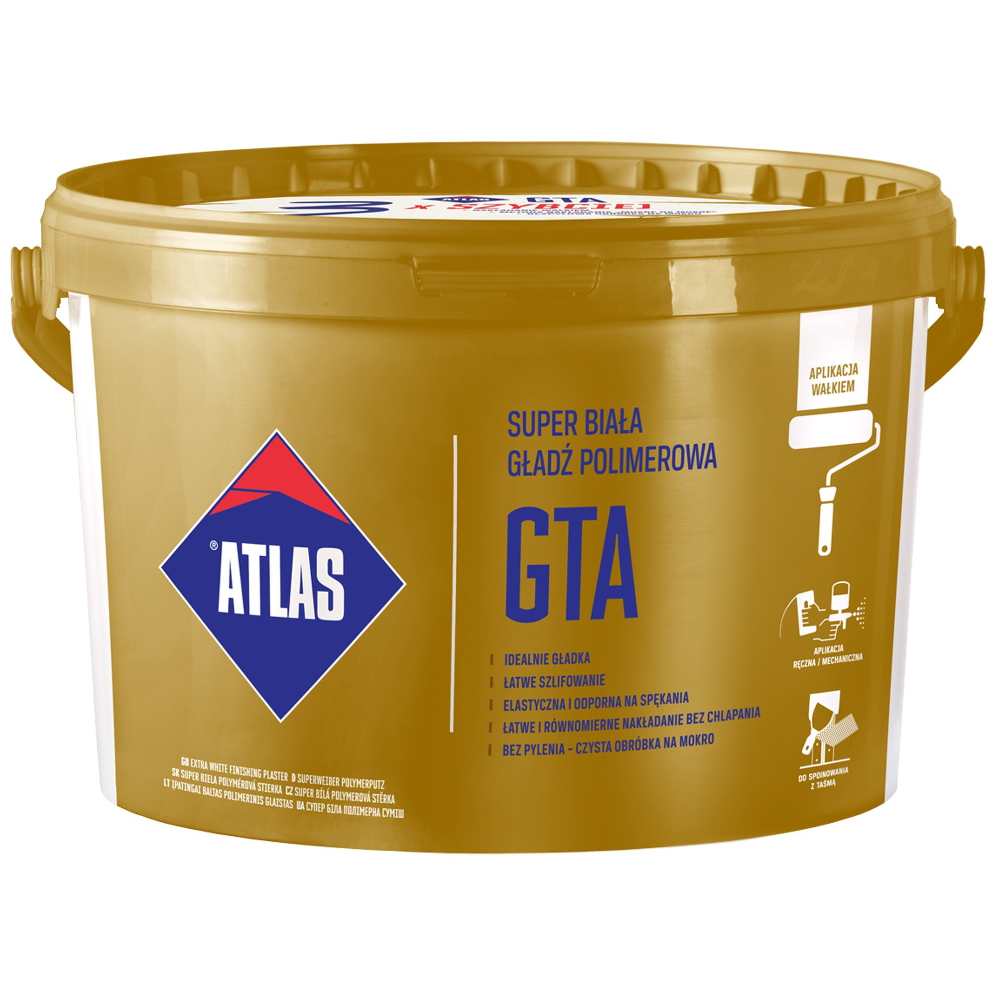 Gładź polimerowa Atlas GTA 25 kg, super biała 0