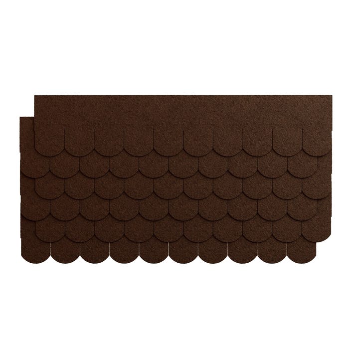 Gont bitumiczny karpiówka, Nexler brązowy, 3 m2 wym. 80x32 cm