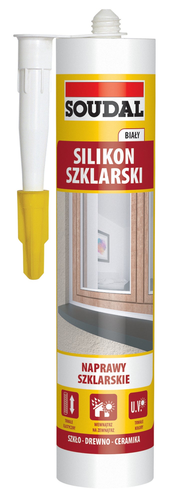 Silikon szklarski Soudal biały 280ml