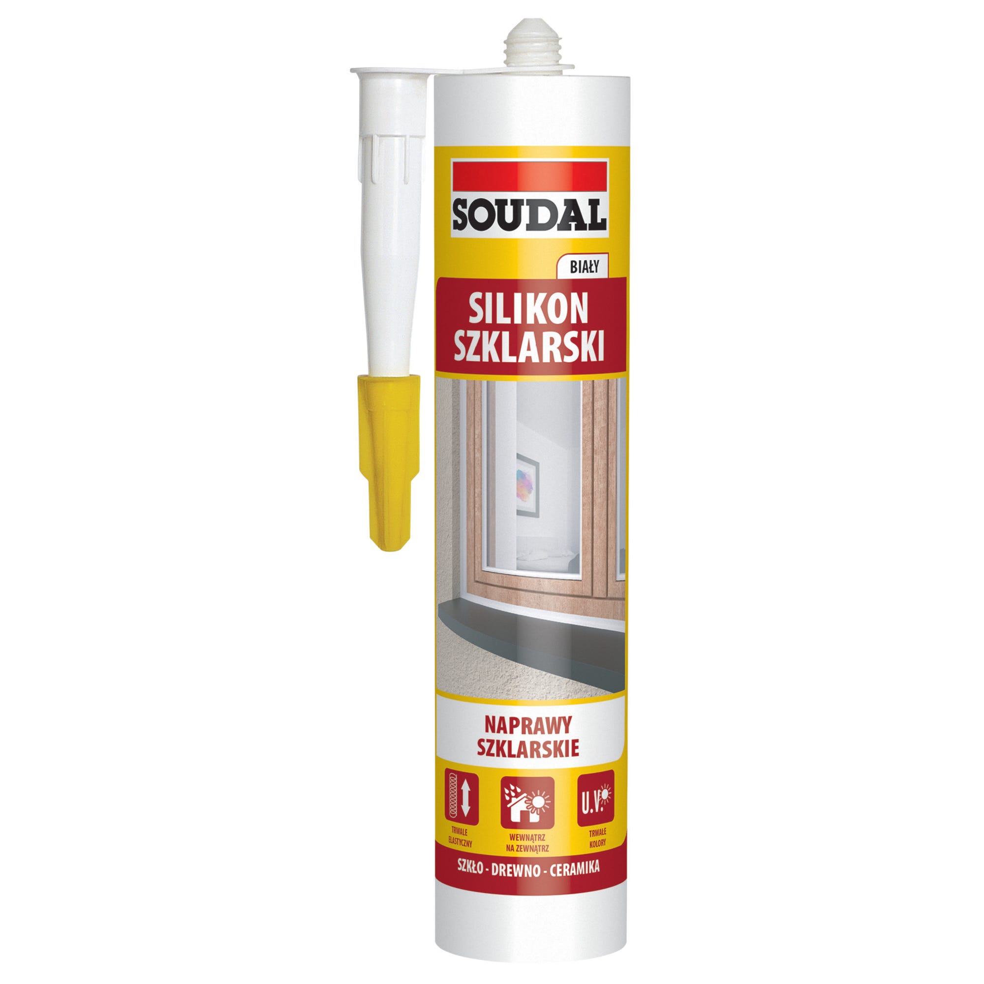 Silikon szklarski Soudal biały 280ml 0