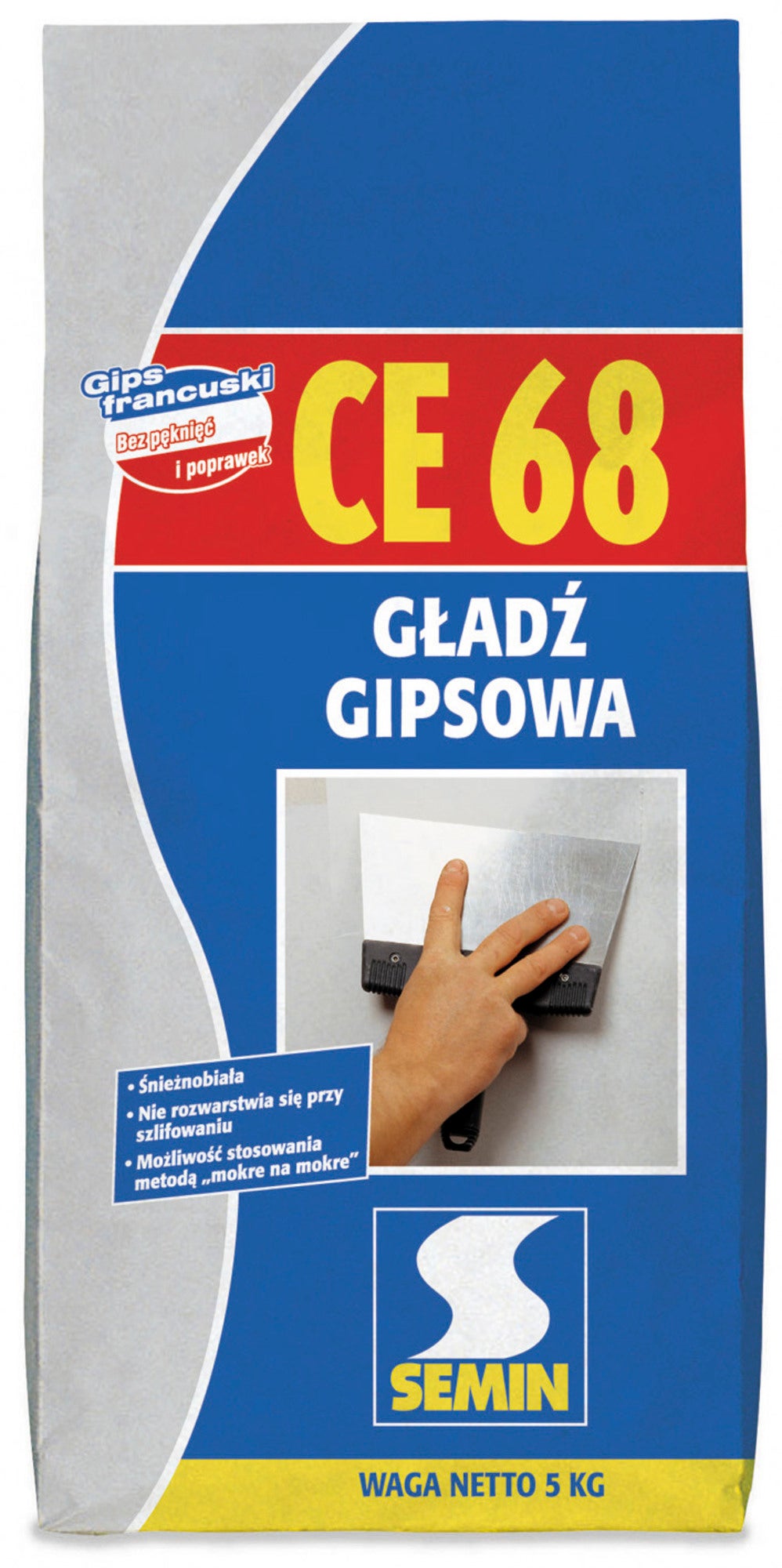 Gładź gipsowa Semin CE68 5 kg 0