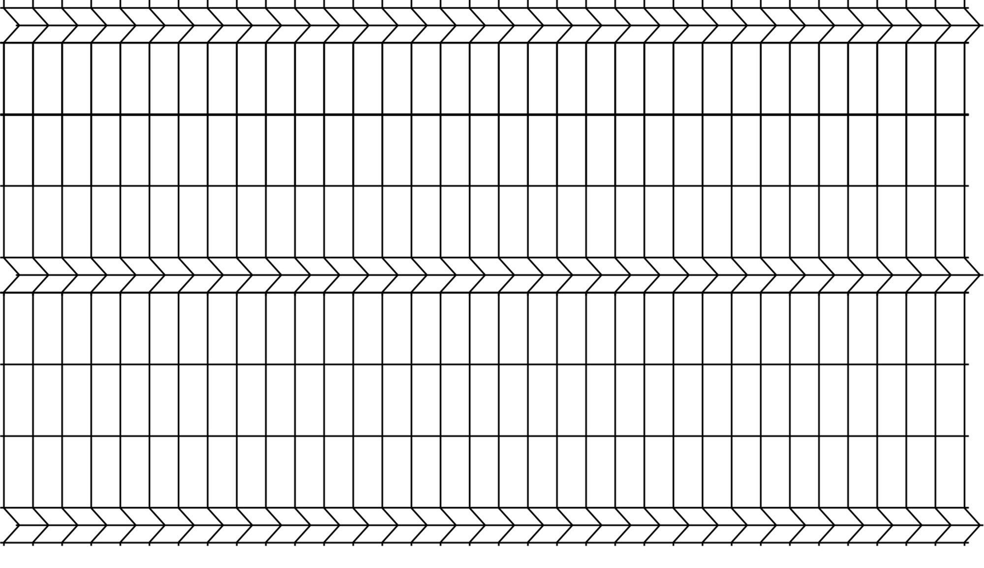 Panel ogrodzeniowy 3D czarny, 152x250 cm, oczko 50x200 mm, drut 4 mm 2