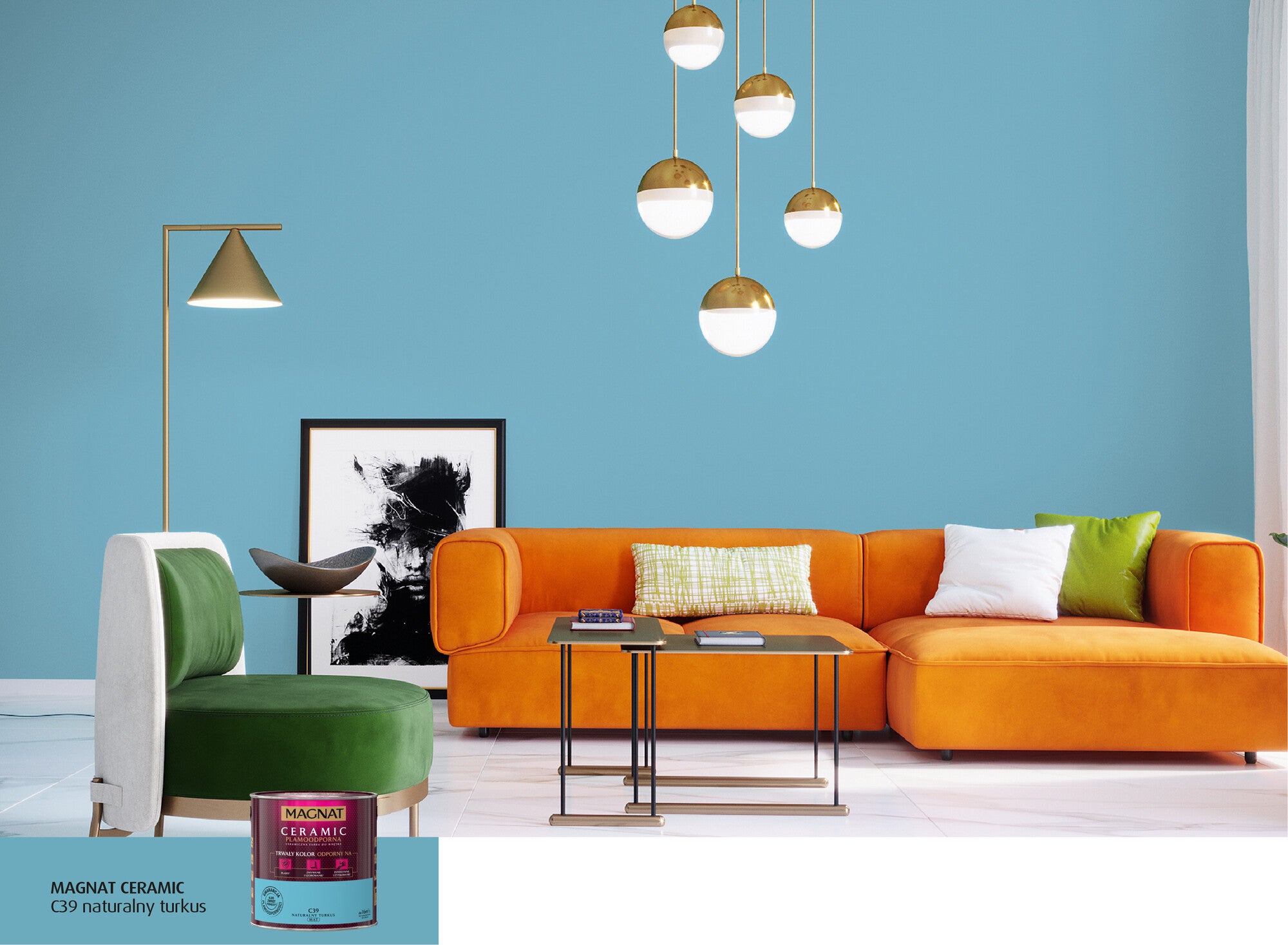 Farba Magnat Ceramic naturalny turkus 2,5l 1