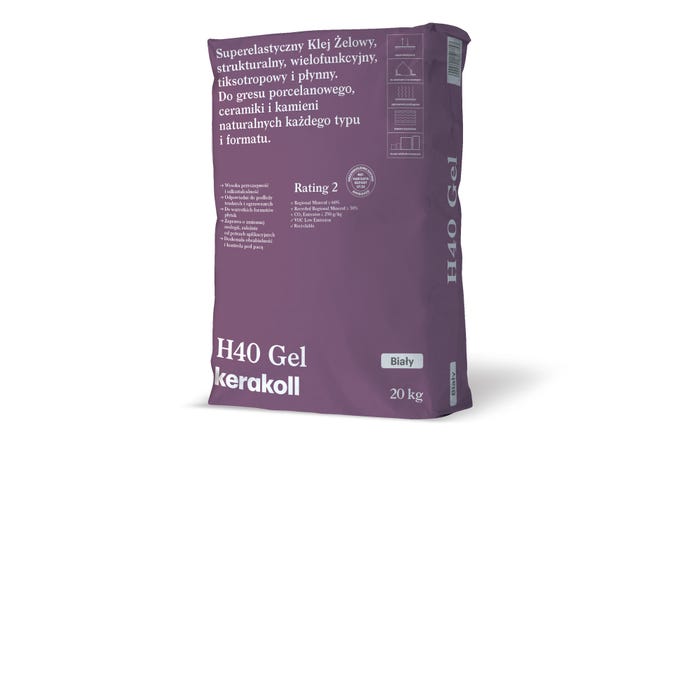 Zaprawa klejowa H40 GEL biała 20 kg Kerakoll