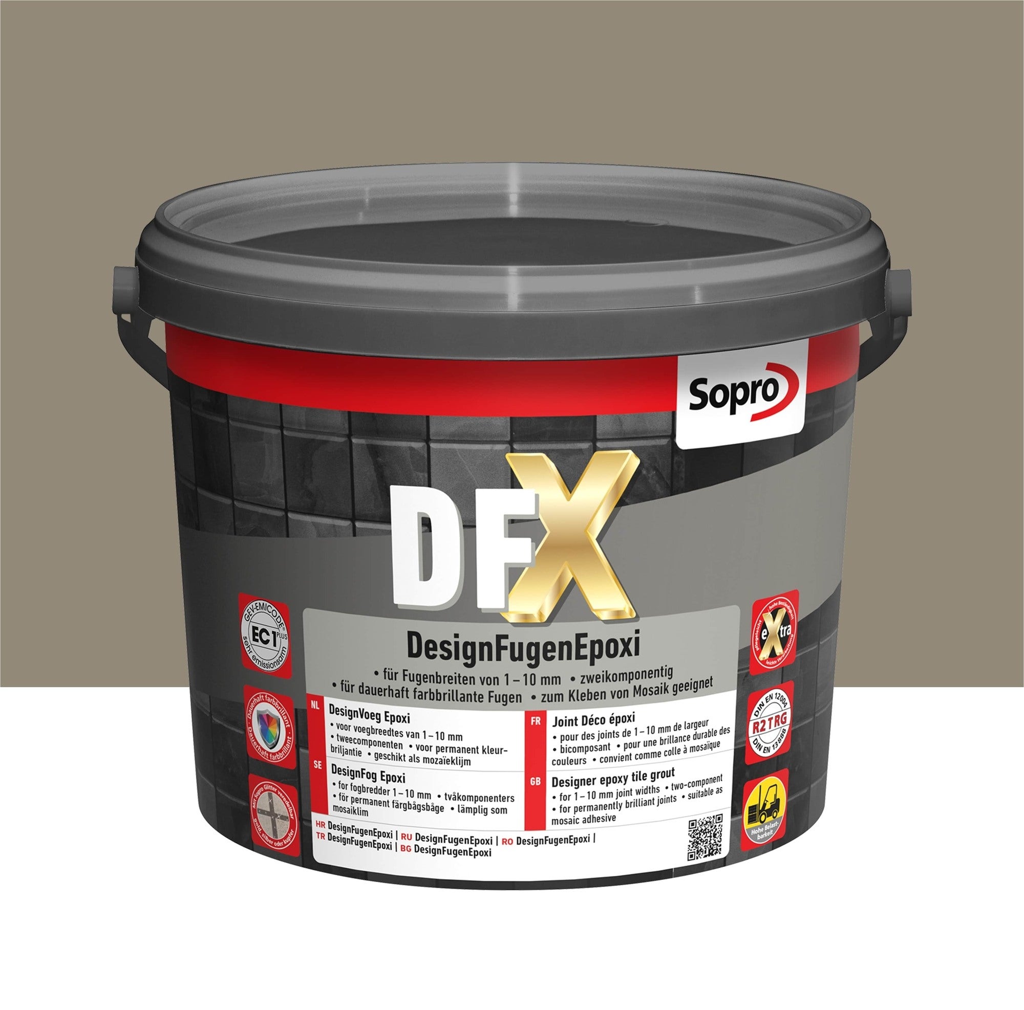 Fuga epoksydowa DFX piaskowoszary 18 3kg 0