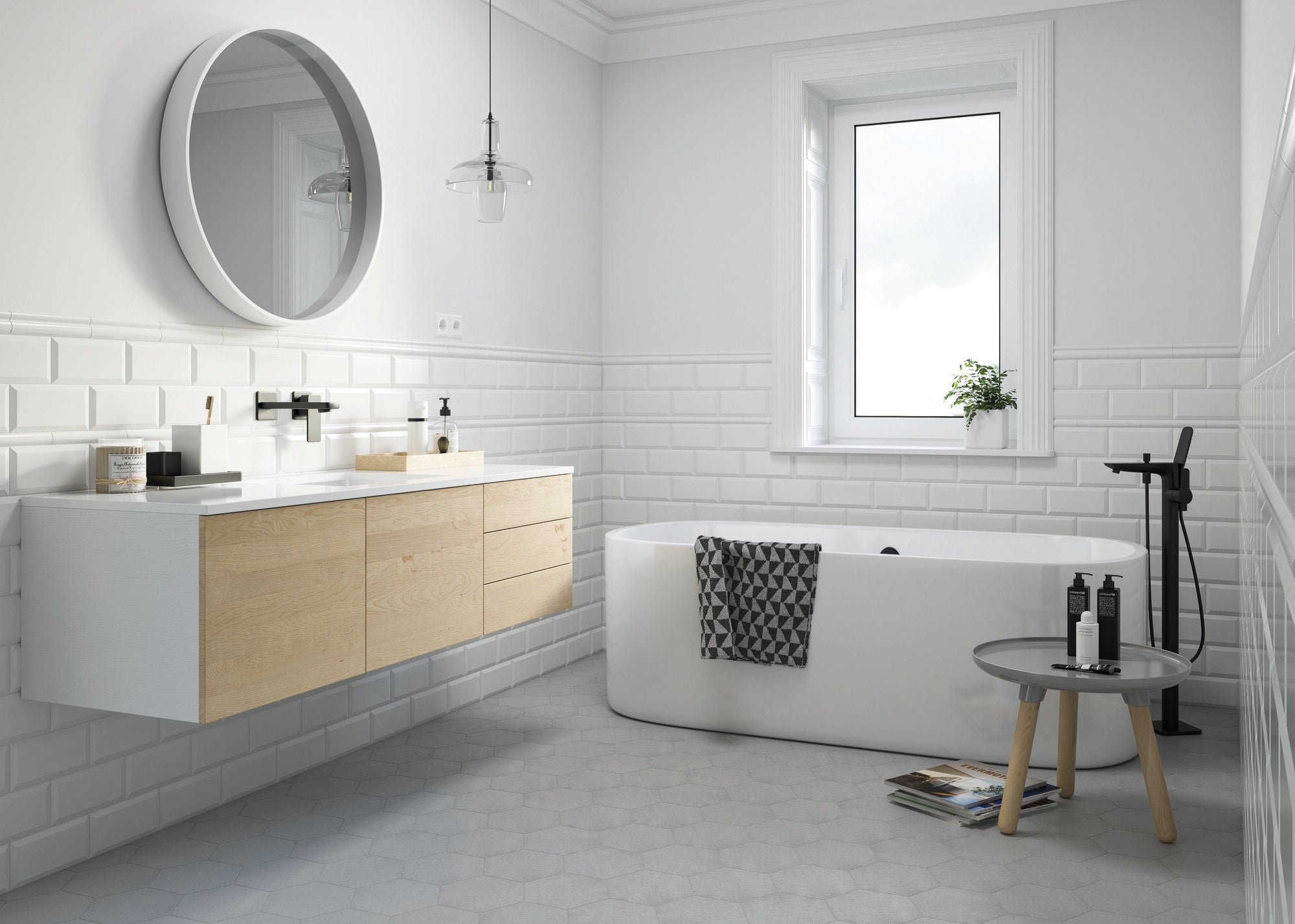 Płytka ścienna Tamoe bianco 9.8x19.8 cm 0.89 m2 gat.1 2