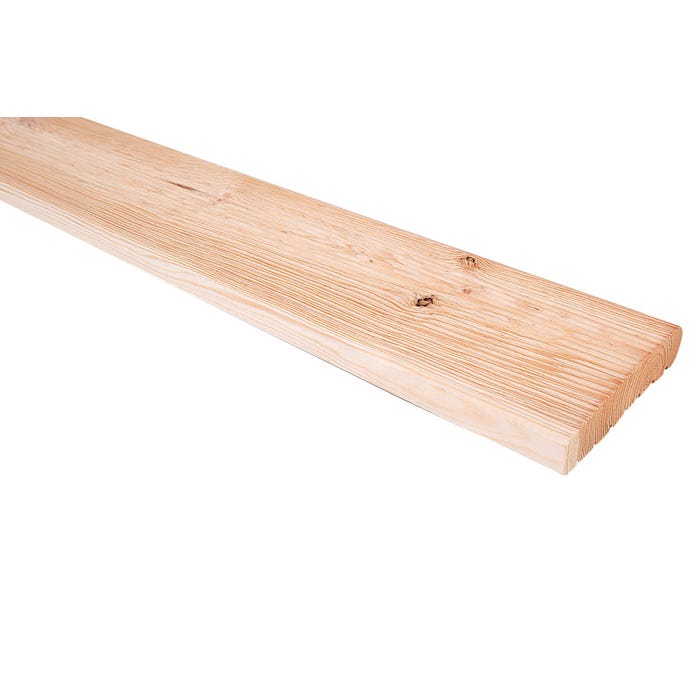 Deska tarasowa sosna 2450x122x25 mm, ryflowana, klasa A/B